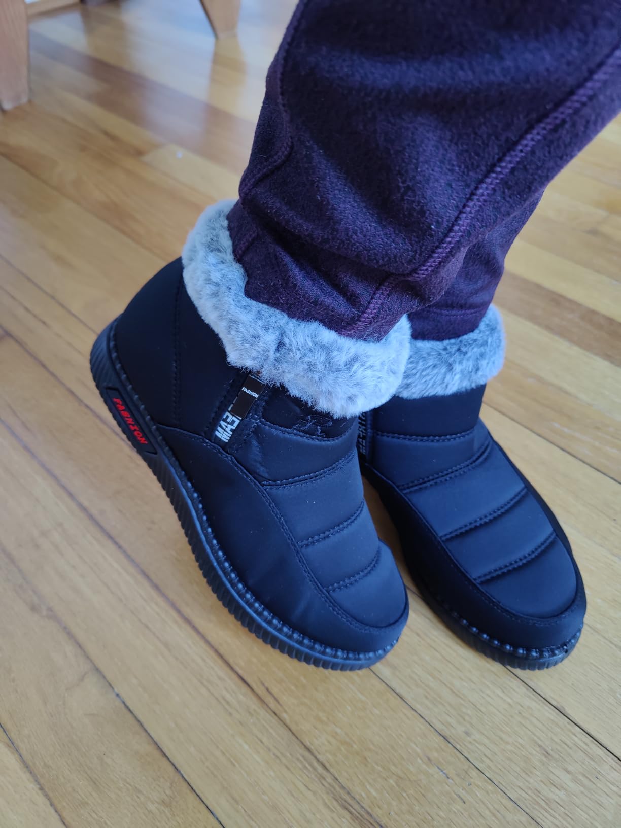 Womens Snow Boots Winter Warm Ankle Boots Waterproof Outdoor Fur Lined Shoes for Women customer photo 2