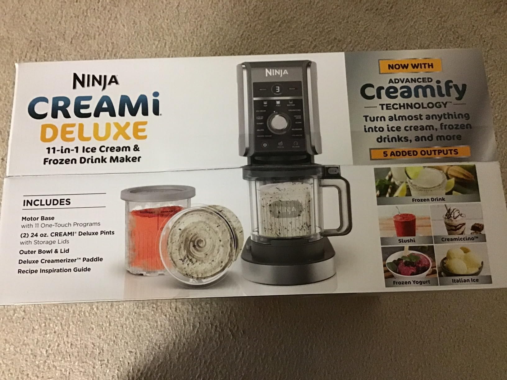Ninja CREAMi Deluxe Ice Cream Maker | 11-in-1 Create Frozen Desserts, Sorbet, Milkshakes, Yogurt & More | Includes 2 Dishwasher Safe XL 24 Oz. Tubs with storage lids | Silver | NC501 customer photo 2