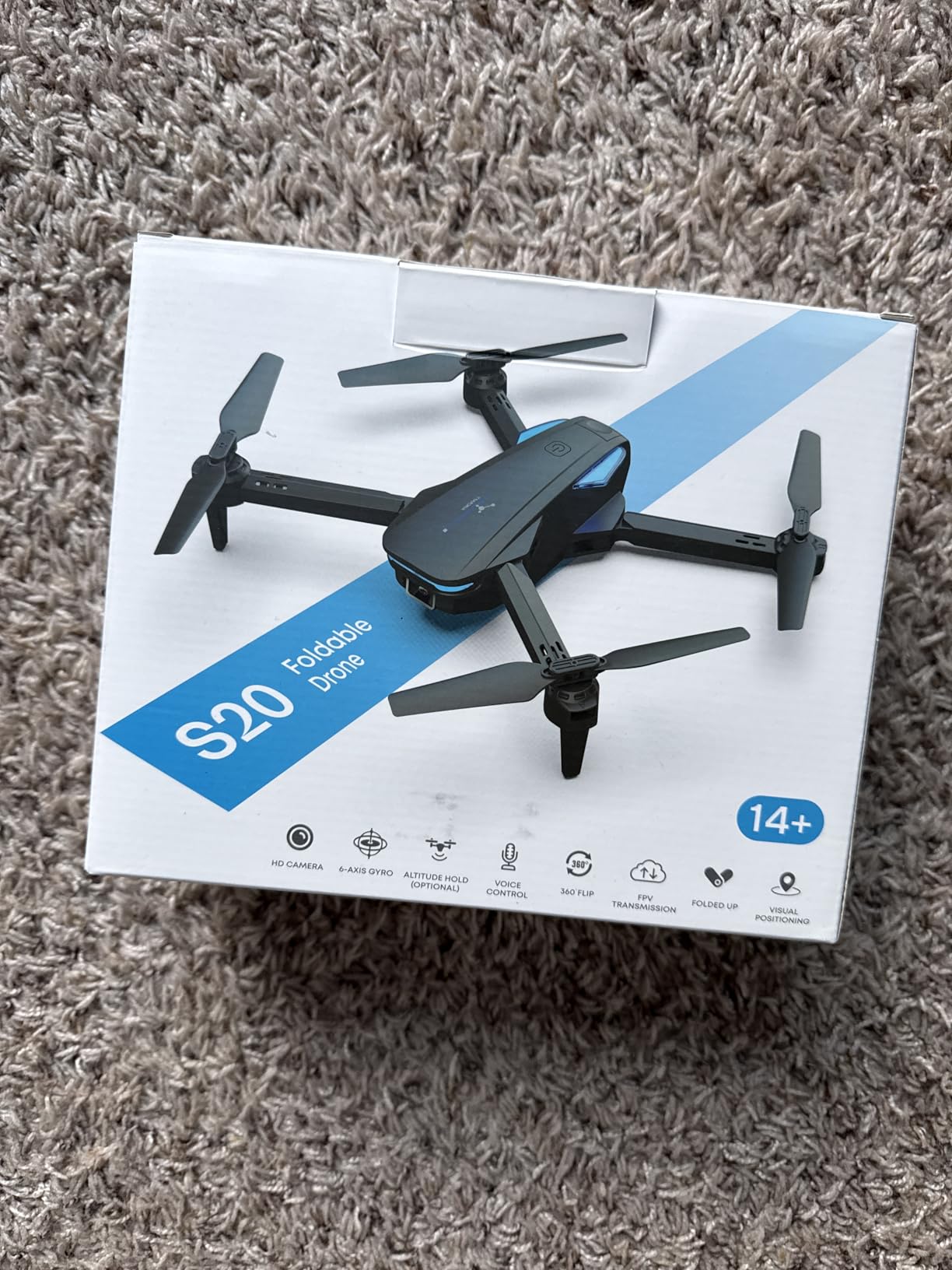 Drone with 1080P Camera for Beginners and Adults, Foldable Remote Control Quadcopter with Voice Control, Gestures Selfie, Altitude Hold, One Key Start, 3D Flips, 2 Batteries, Toy for Beginners customer photo 1
