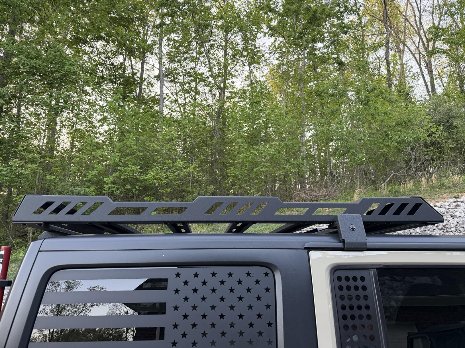 Hooke Road for Jeep JK Roof Rack Cargo Basket for 2007-2018 Jeep Wrangler JK Unlimited 4-Door Hardtop Heavy Duty Steel Luggage Carrier customer photo 1