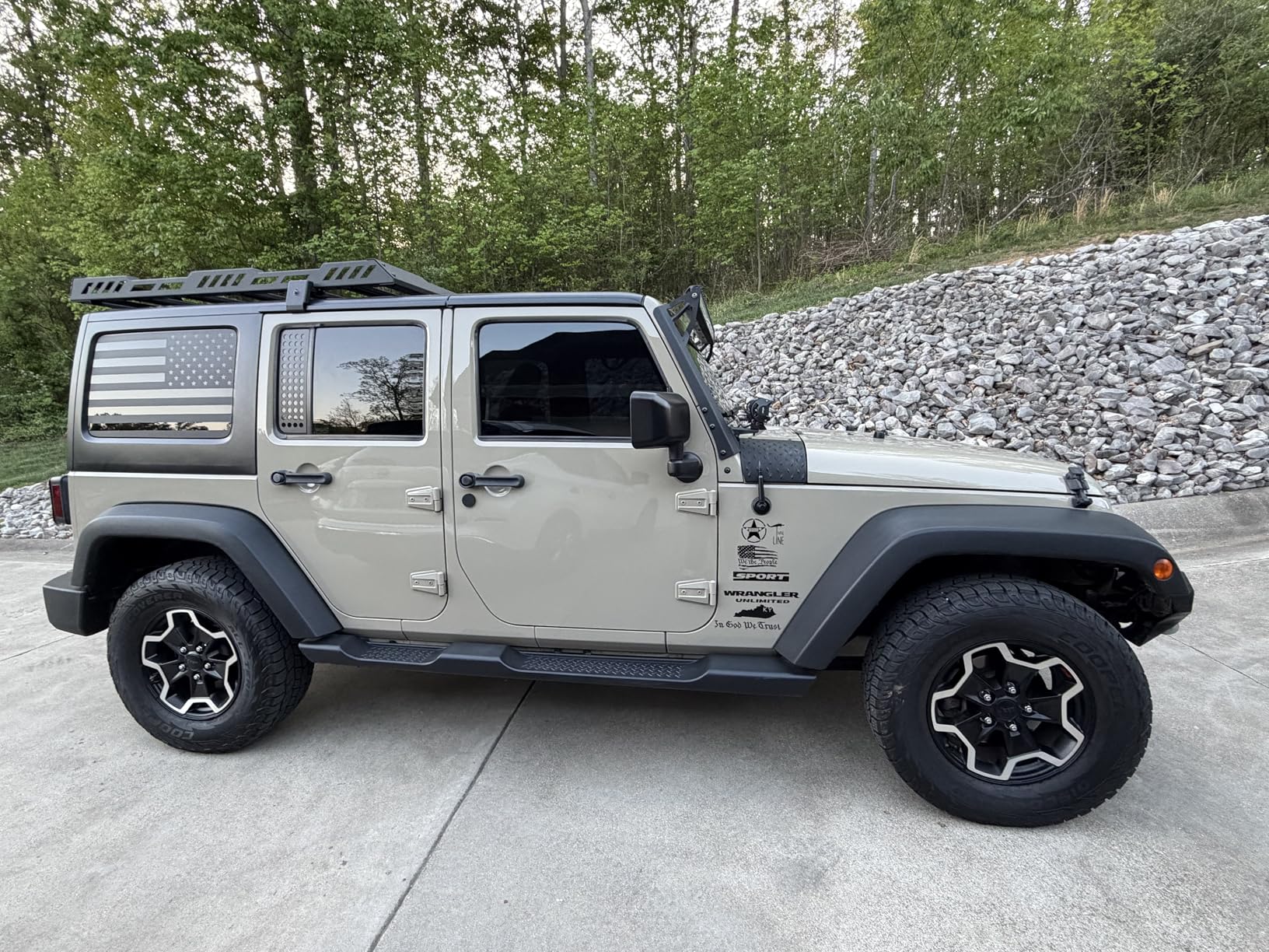 Hooke Road for Jeep JK Roof Rack Cargo Basket for 2007-2018 Jeep Wrangler JK Unlimited 4-Door Hardtop Heavy Duty Steel Luggage Carrier customer photo 2