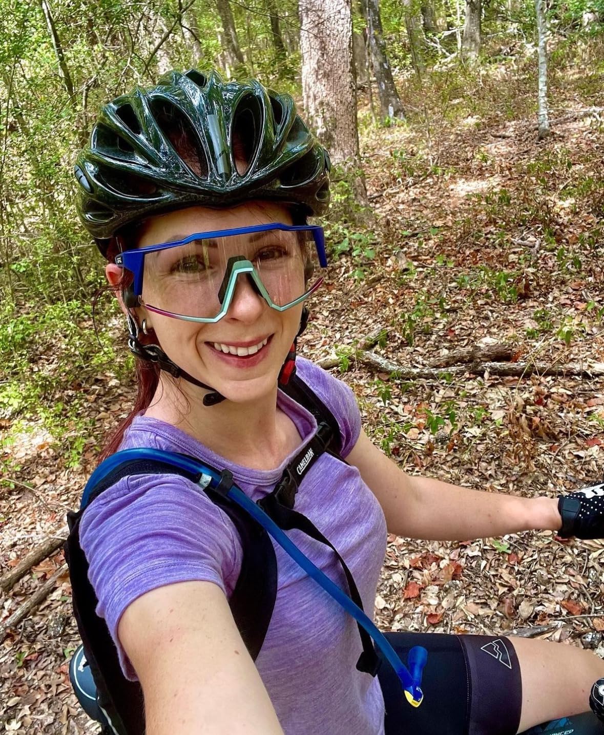 KAPVOE Photochromic Cycling Glasses MTB Clear Mountain Bike Transition Bicycle Sunglasses for Men Women - K9022 customer photo 2