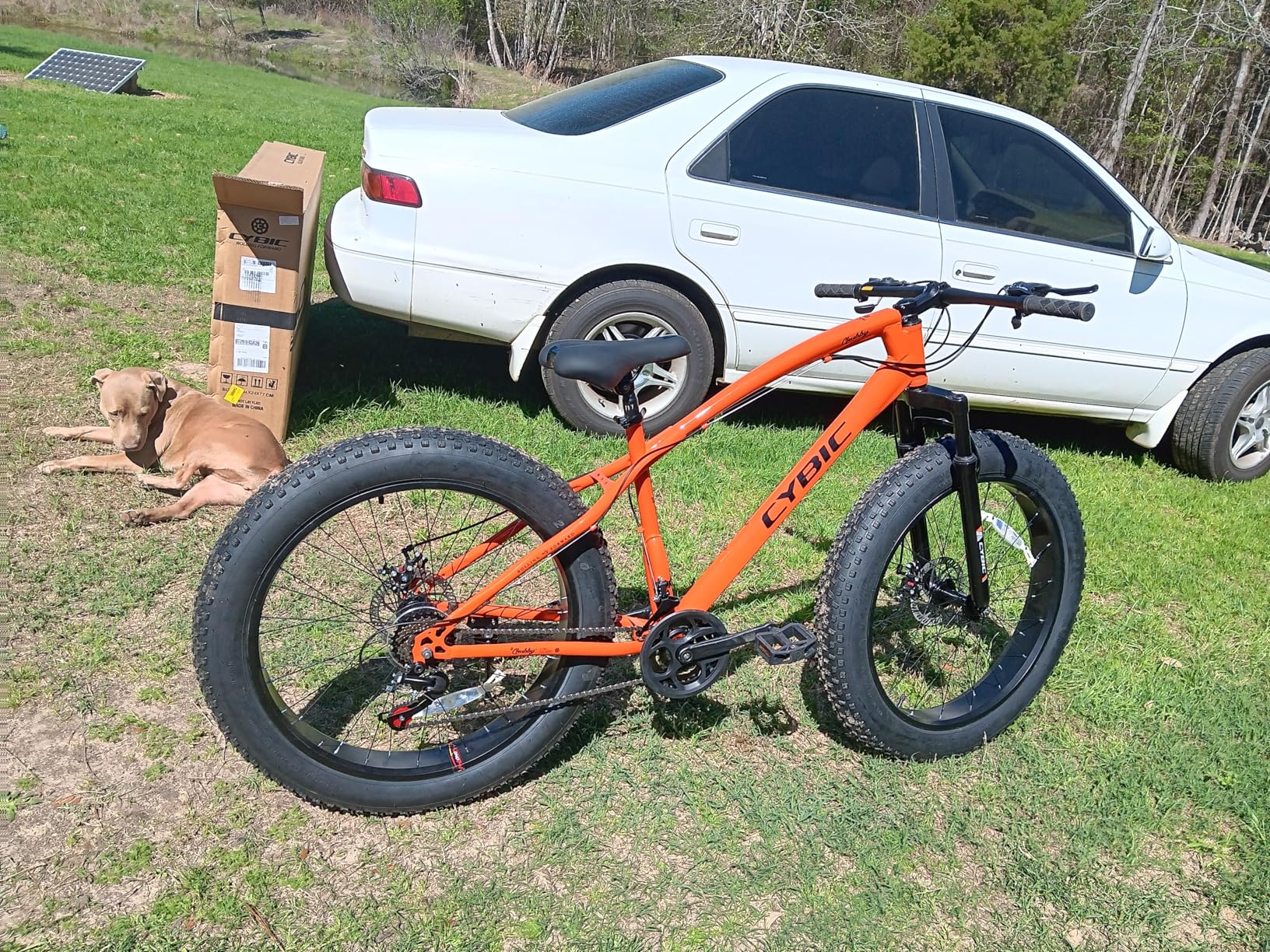 CYBIC Fat Tire Mountain Bike, 24 inch for Teen/Adult Men Women Cycling, 7 Speeds, High Carbon Steel Frame, Dual Disc Brakes, Vibrant Colors, Great Gift for Boys/Girls customer photo 1