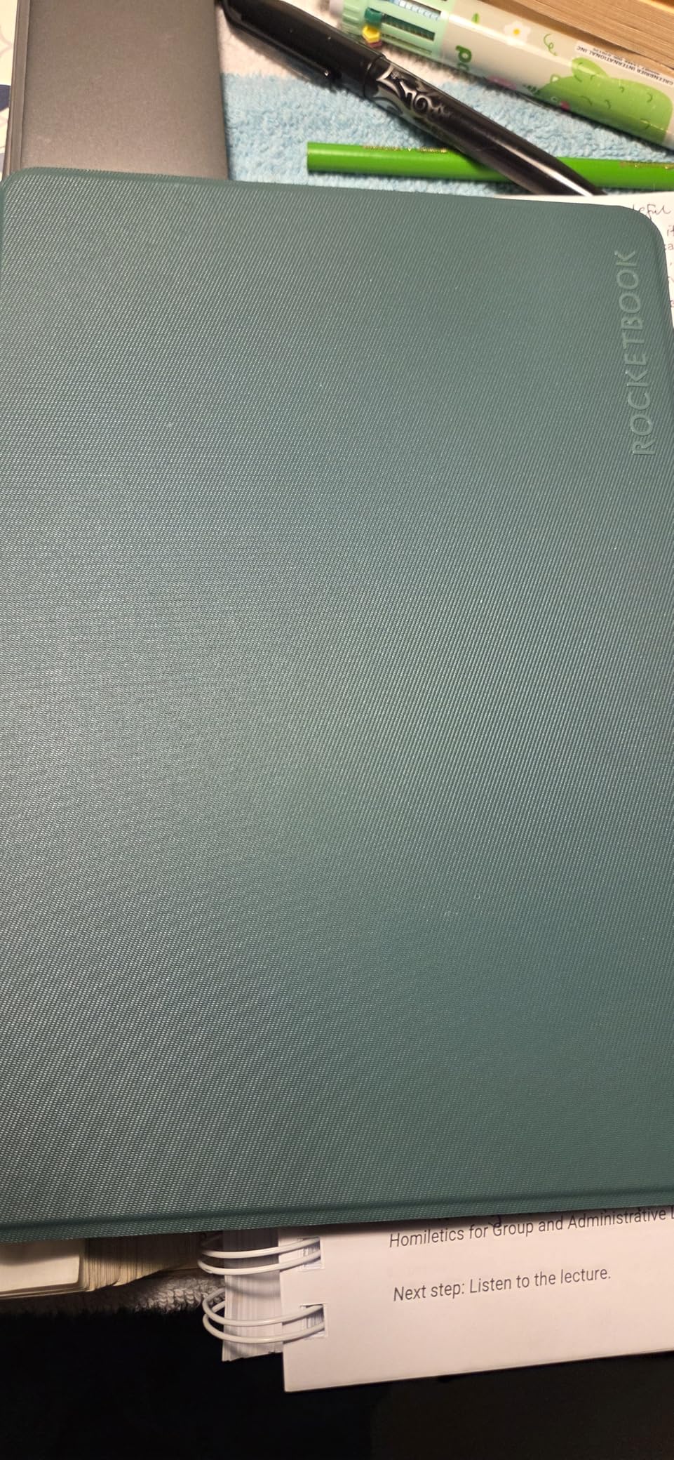 Rocketbook Pro Smart Reusable Notebook, Lined & Dotted Interchangeable Pages, For Work and Business Meetings, Letter Size 8.5x11, Blue customer photo 1