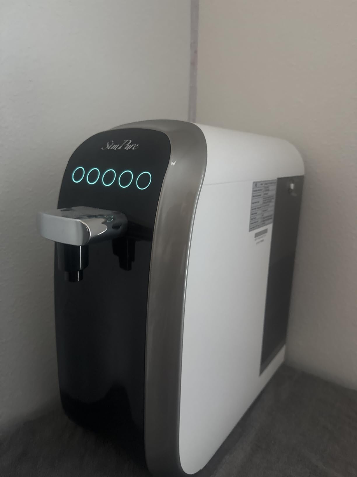 SimPure Y7P-BW UV Countertop Reverse Osmosis Water Filter, NSF/ANSI 58 Certified, 5 Stage RO Water Filtration System, Water Purifier for Home, No Installation, 4:1 Pure to Drain customer photo 1