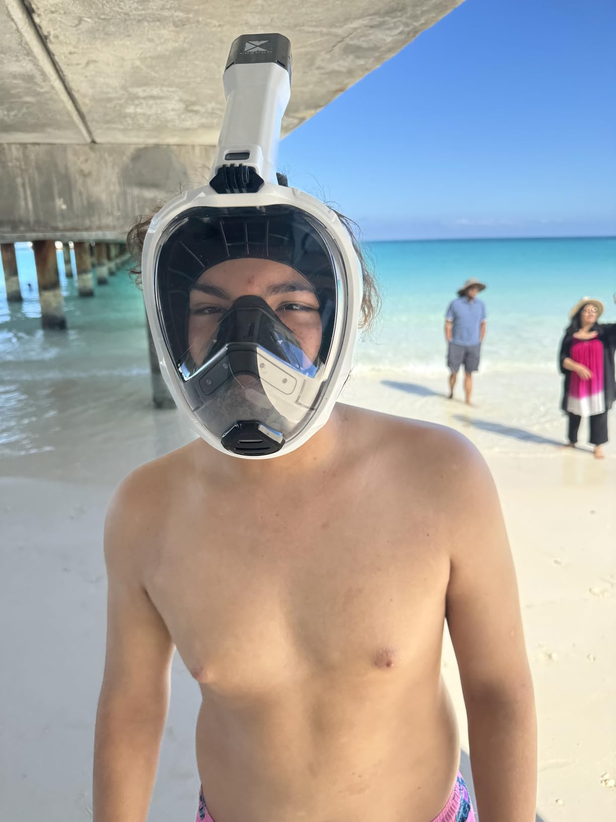 Khroom Full Face Snorkel Mask Adults | CO2-Safe Snorkeling Mask for Adults | 3X Larger Air Intake for Easy Breathing | Anti-Fog 180° View customer photo 2