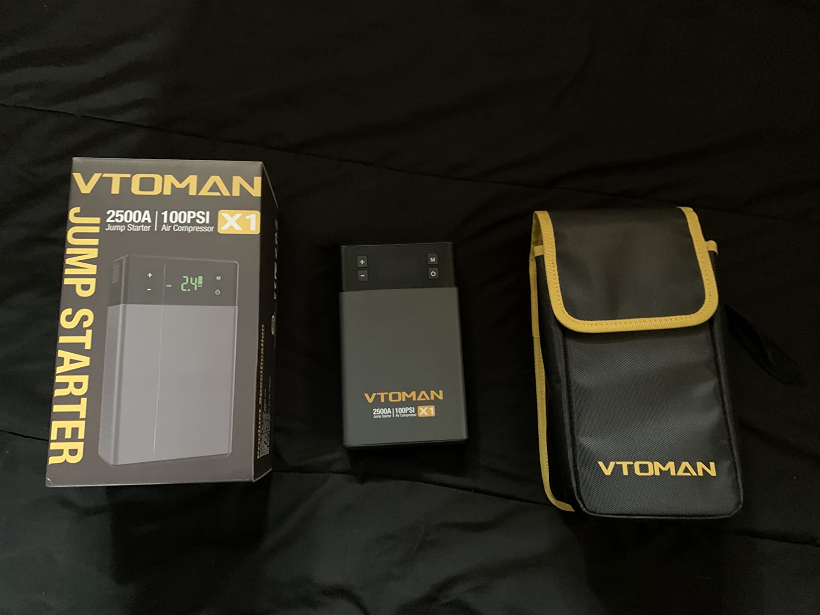 VTOMAN X1 Jump Starter with Air Compressor, Car Battery Jumper Starter (Up to 8.5L Gas/6L Diesel Engine) with 150PSI Auto Tire Inflator, 12V Portable Booster Pack customer photo 1