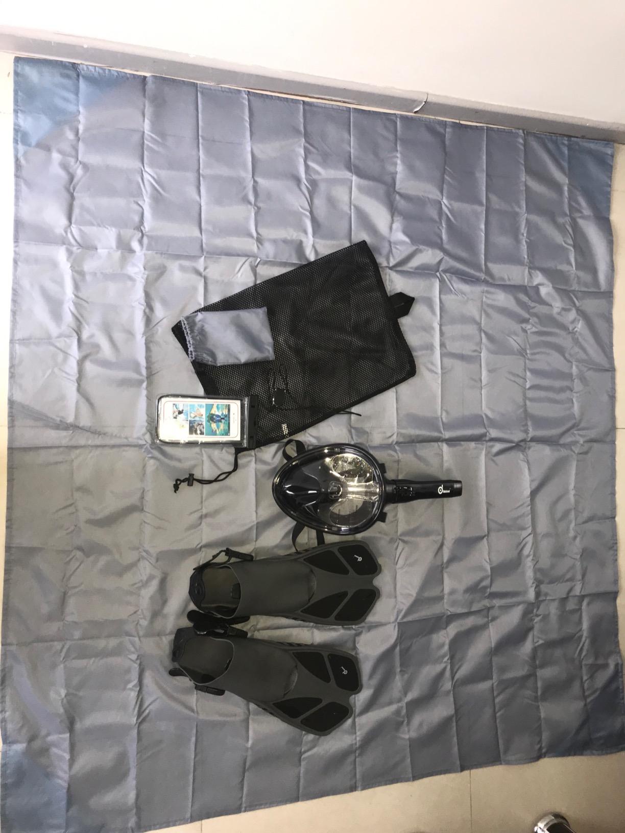 Odoland Snorkeling Packages, Full Face Snorkel Mask for Adults & Youth with Camera Mount, Adjustable Swim Fins, Anti-Fog Anti-Leak Diving Gear customer photo 2