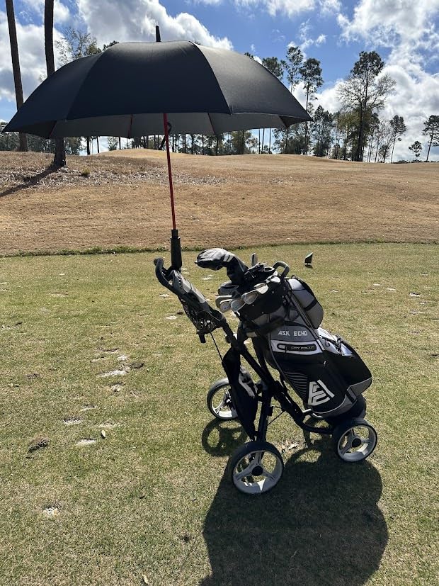 60MPH Big Golf Umbrella - Large Windproof Strong for Rain and Wind - Heavy Duty XL - Best for Size - Reinforced Fiberglass Frame - Non Slip Handle - Auto Open - Black customer photo 1