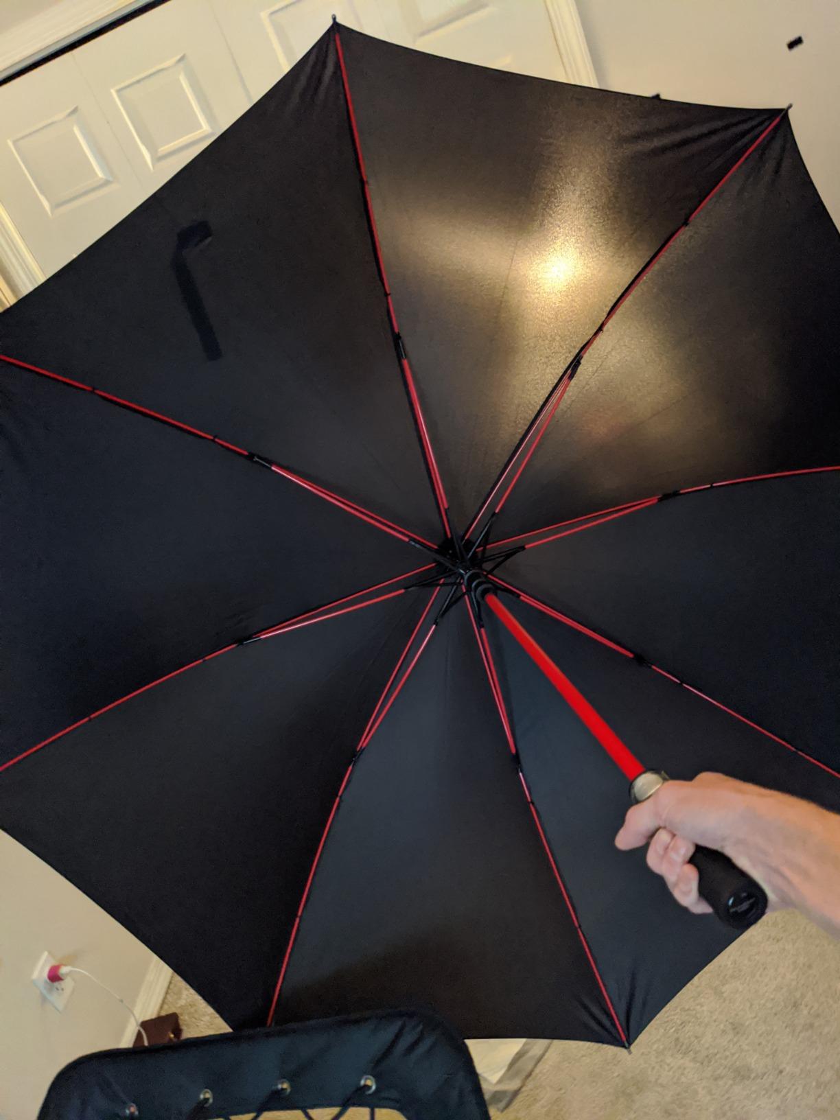 60MPH Big Golf Umbrella - Large Windproof Strong for Rain and Wind - Heavy Duty XL - Best for Size - Reinforced Fiberglass Frame - Non Slip Handle - Auto Open - Black customer photo 2