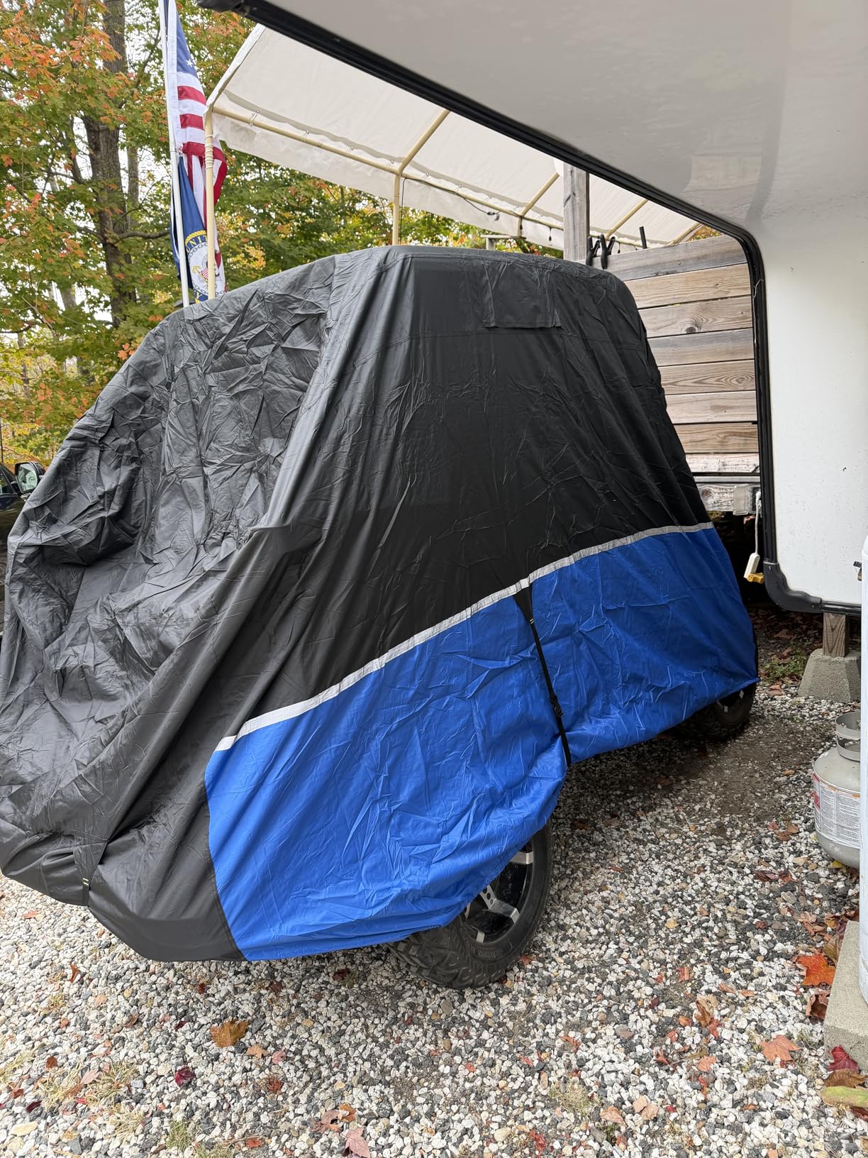 2+2/4 Passenger Golf Cart Cover Fits EZGO, Club Car, Yamaha, 420D Waterproof Windproof Sunproof Outdoor All-Weather Full Cover customer photo 2