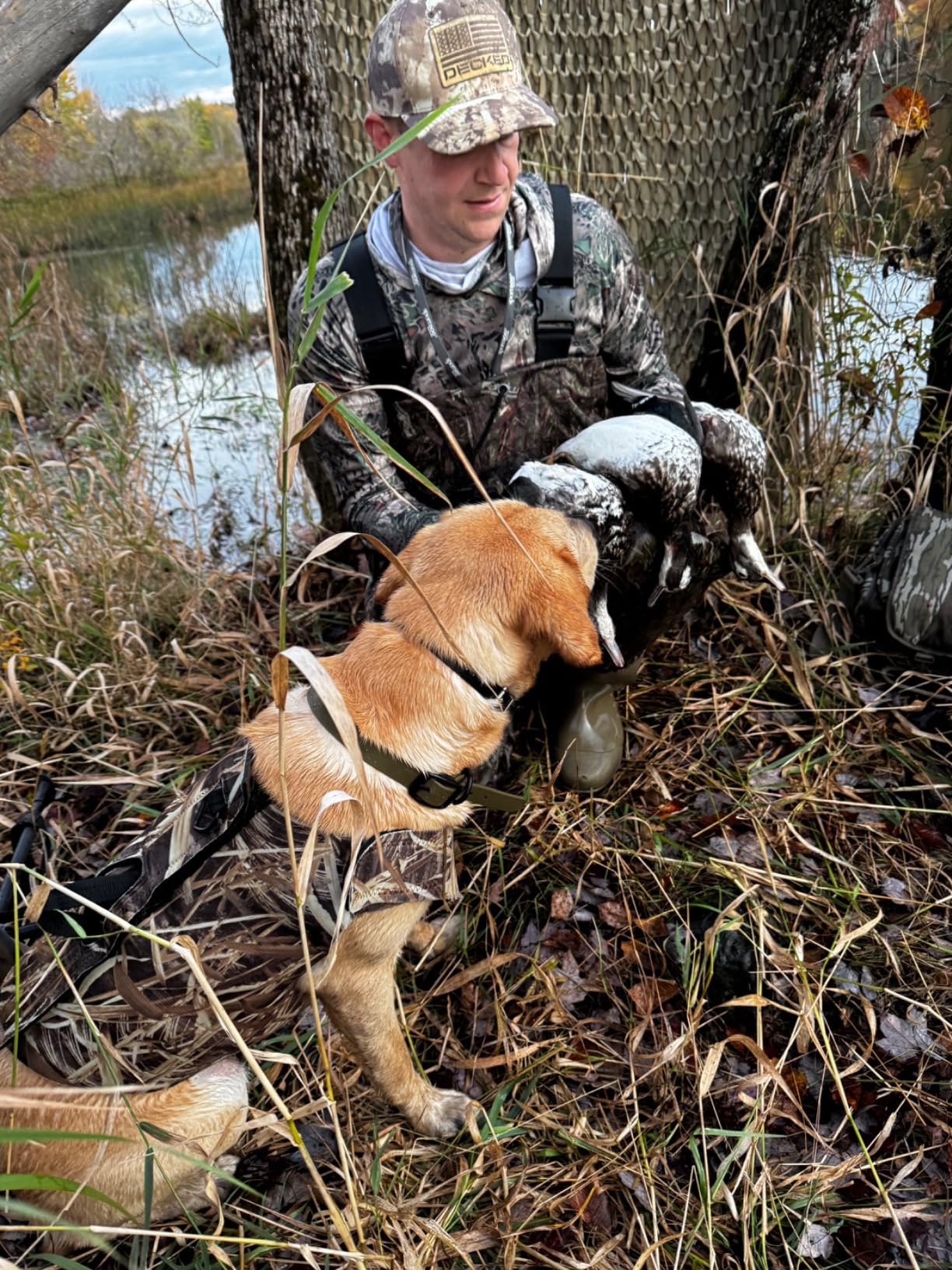 AUSCAMOTEK Neoprene Dog Vest for Duck Hunting - Insulated Camouflage Vest for Waterfowl Retriever customer photo 1