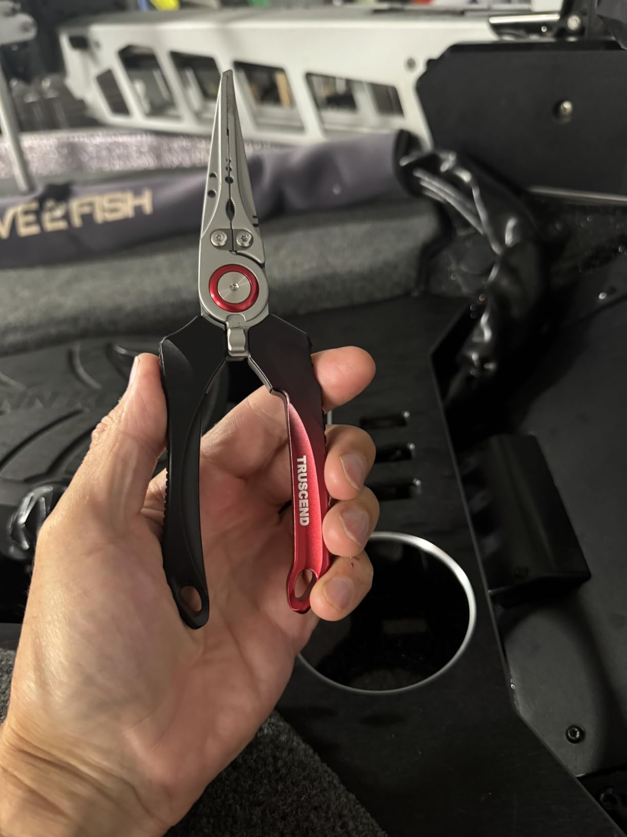 TRUSCEND Lockable Fishing Pliers with High Tungsten Carbide Cutter, Innovative Ergonomic Handy Handle, Saltwater Corrosion Resistant Teflon Coated Fishing Tool, Super Light Multi-Function Fishing Gear customer photo 1