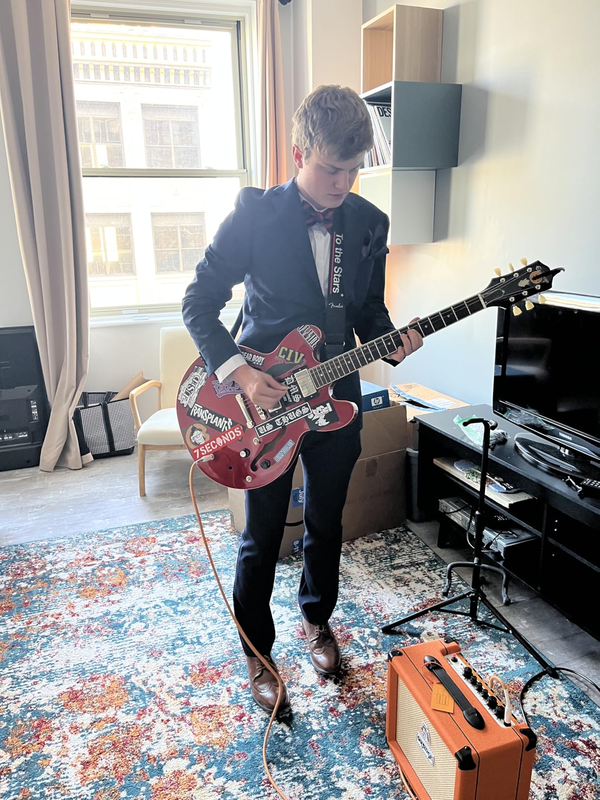 Epiphone ES335 Semi Hollowbody Left Handed, Cherry customer photo 1