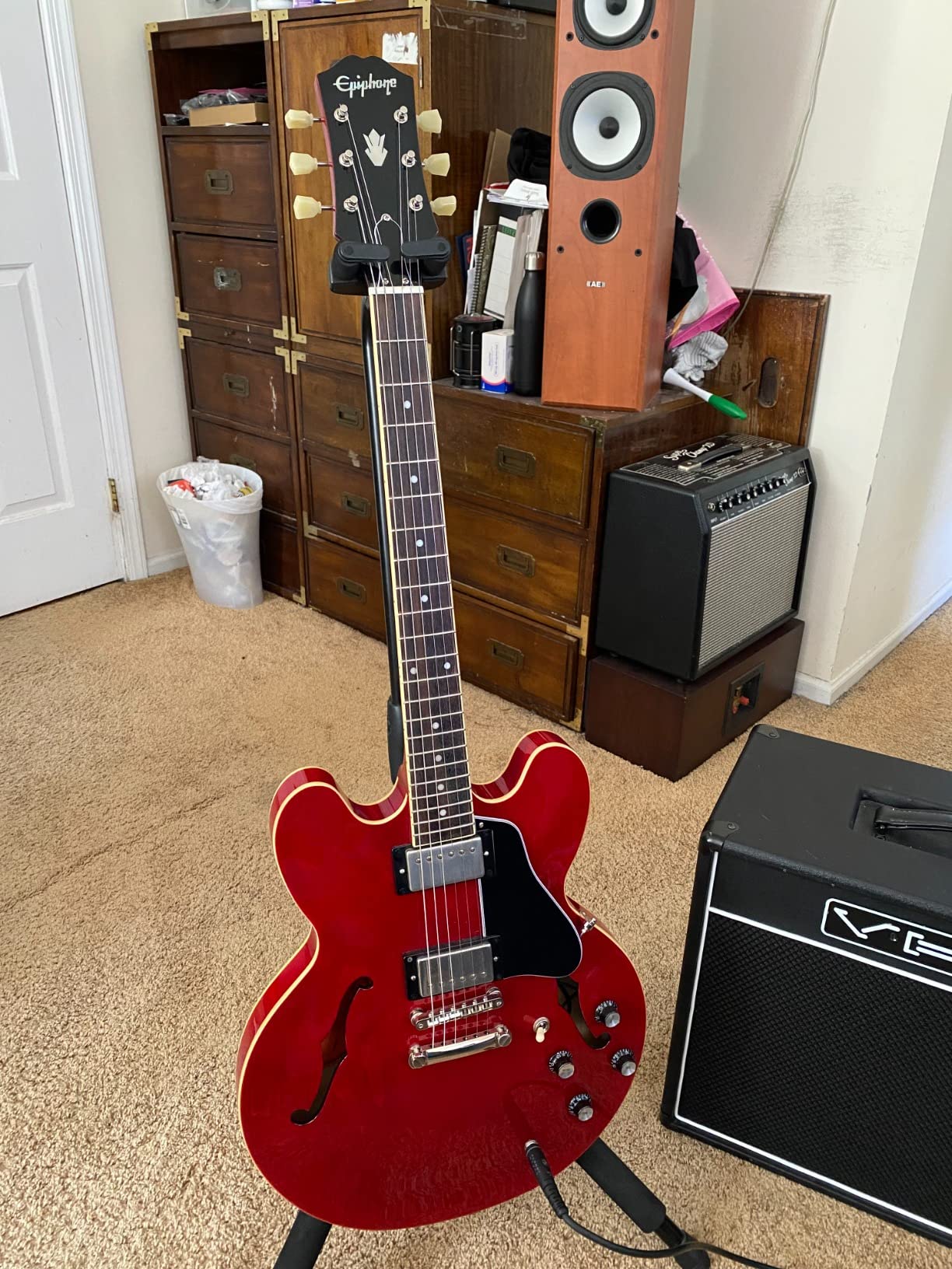 Epiphone ES335 Semi Hollowbody Left Handed, Cherry customer photo 2