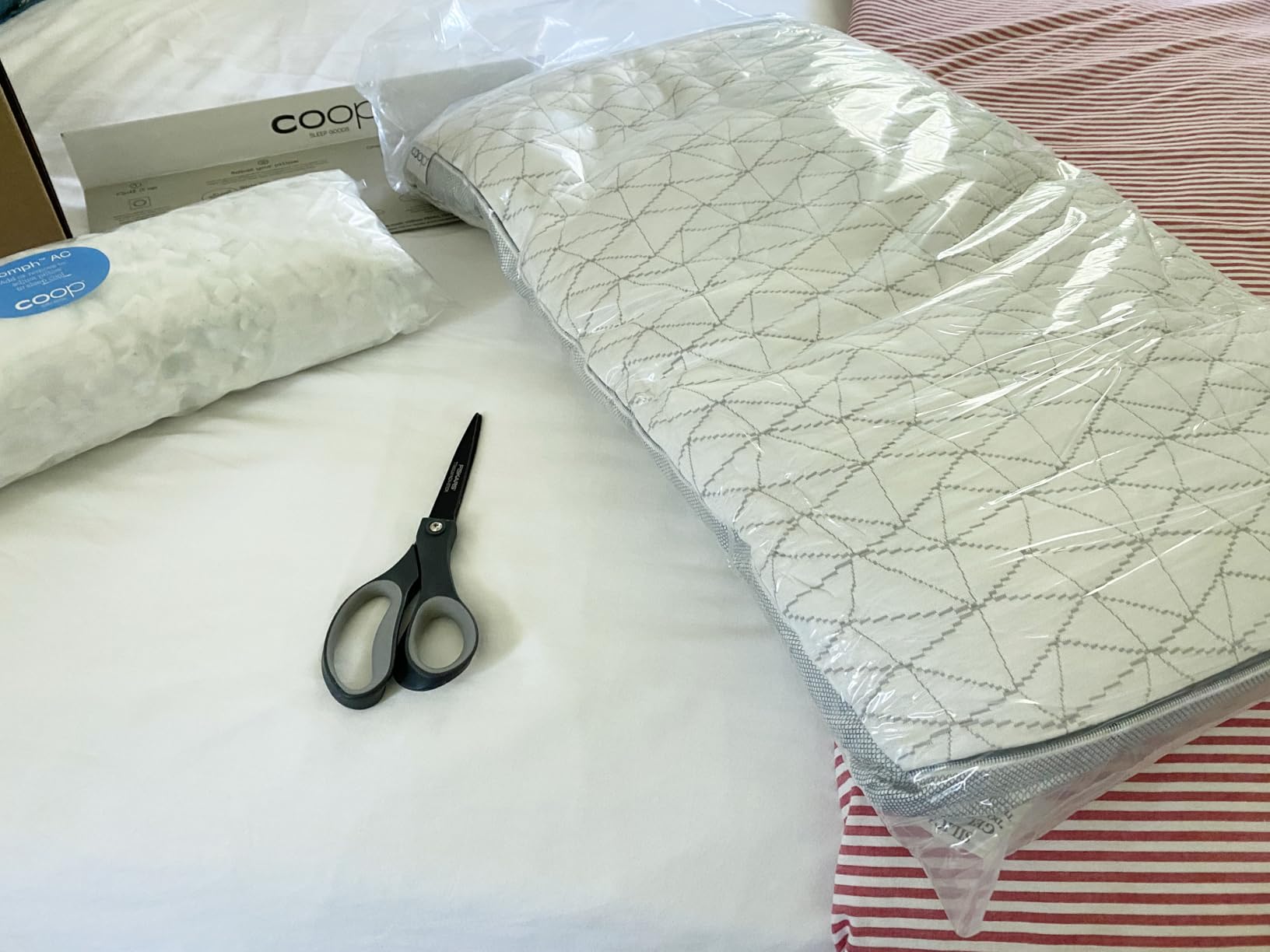 Coop Home Goods Cool+ Adjustable Pillow, King Size Plus Shaped Memory Foam Pillows with Cooling Gel, Back, Neck Support, Stomach or Side Sleeper Pillow, CertiPUR-US/GREENGUARD Gold customer photo 1