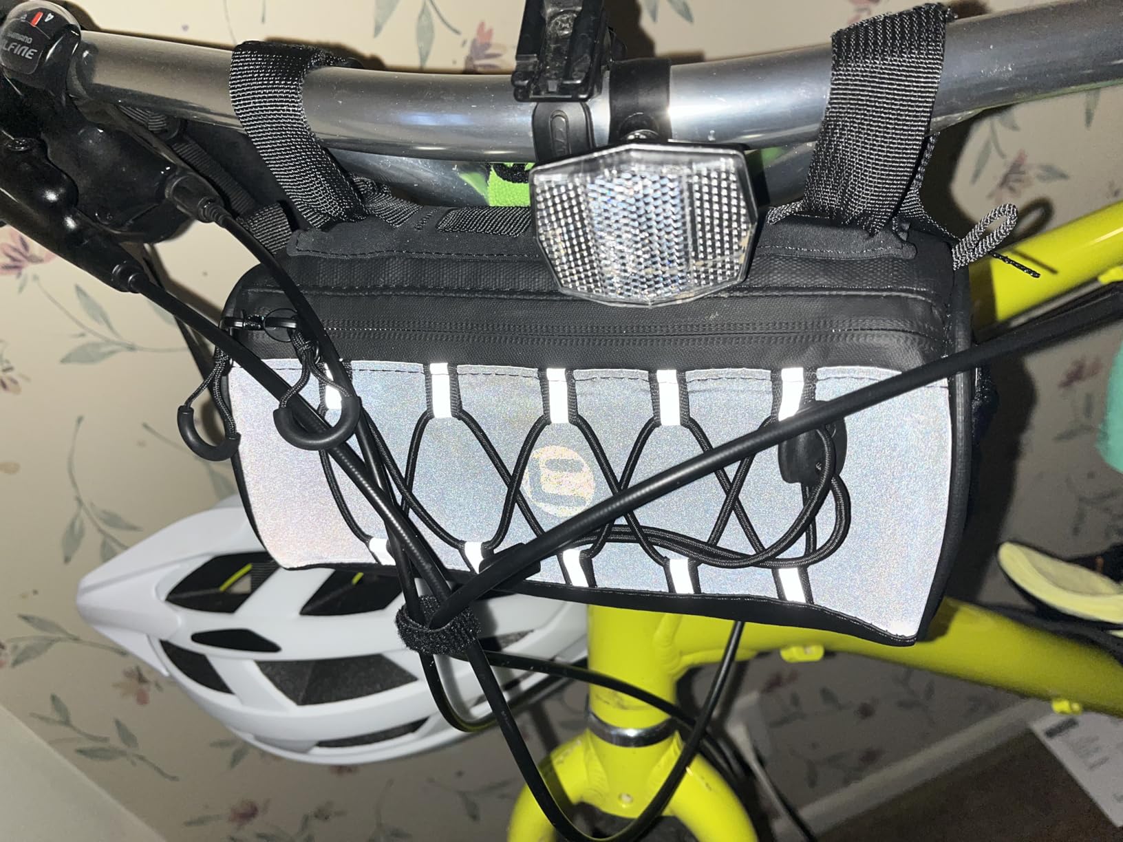 WOTOW Bike Handlebar Bag Waterproof - Bicycle Handlebar Roll Bag with Large Reflective Area, Bike Front Pouch with Waterproof Zipper Shoulder Strap Removable Straps for Cycling customer photo 1