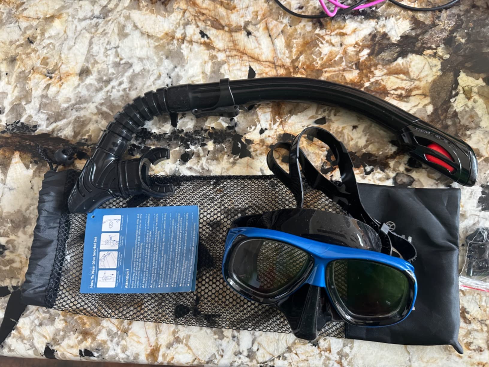 Nearsighted Snorkel Gear, Nearsighted Dry Snorkel Mask Set for Adult Youth, Nearsighted Anti Fog Diving Mask with Detachable Camera Mount & Adjustable Strap for Scuba Diving, Snorkeling, Freediving customer photo 2