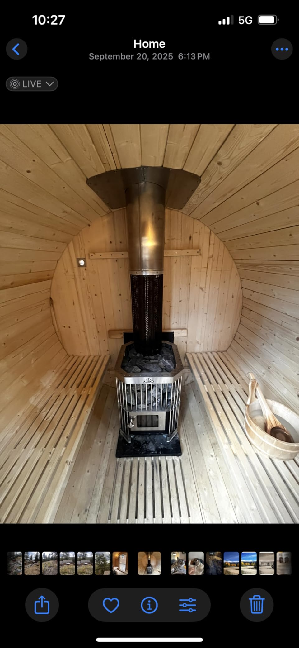 Wood Burning Sauna Heater and Chimney Kit | Equivalent to 9-15 kW Electric Heater | Large Stone Capacity customer photo 2