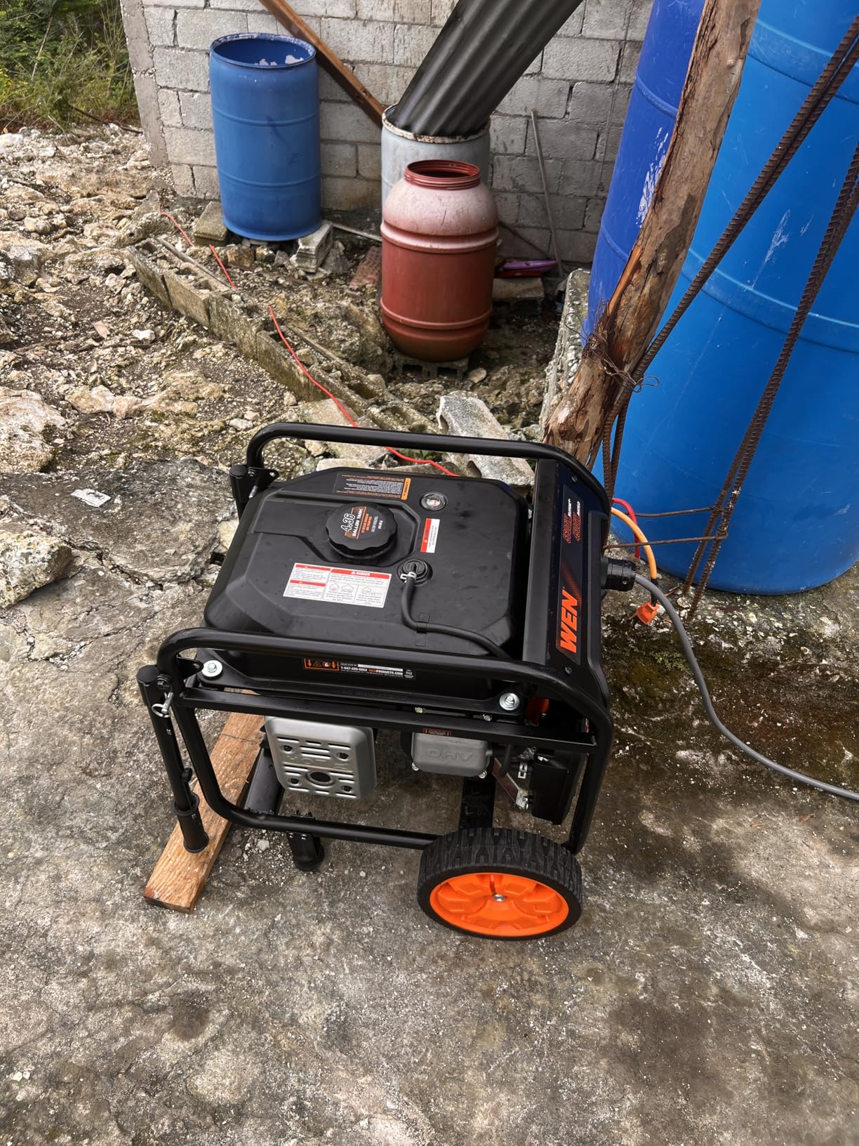 WEN 5600-Watt Portable Generator, Electric Start, 224cc, Transfer-Switch and RV-Ready with CO Shutdown Sensor (GN5602X) customer photo 2