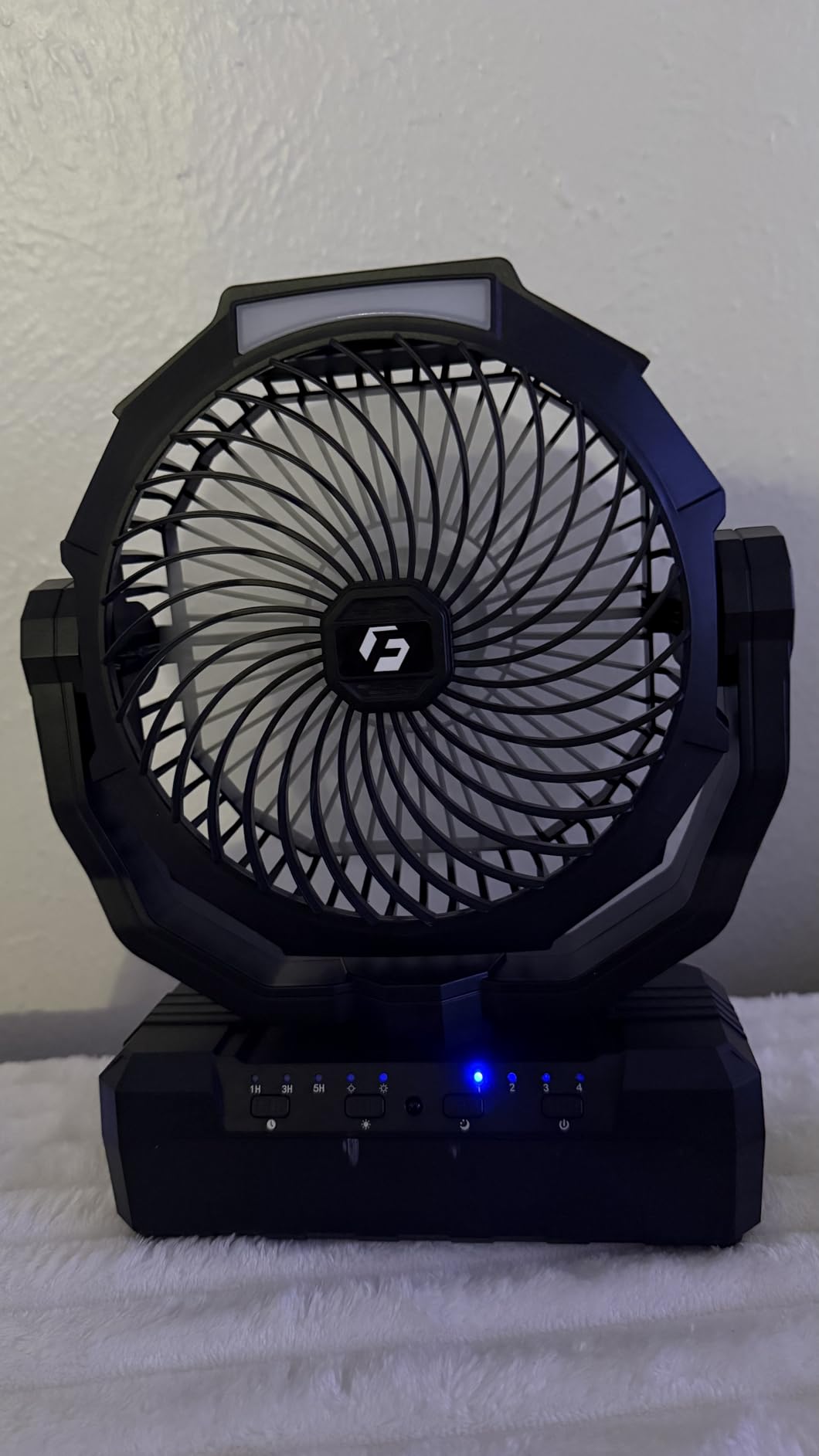 FRIZCOL 3-in-1 Camping Fan - Portable Fans Rechargeable - 24000mAh Battery Powered Fan with Light & Remote for Indoor, Outdoor, Tent, Travel, Fishing, Jobsite, Gifts for Men Dad Him - Green customer photo 1
