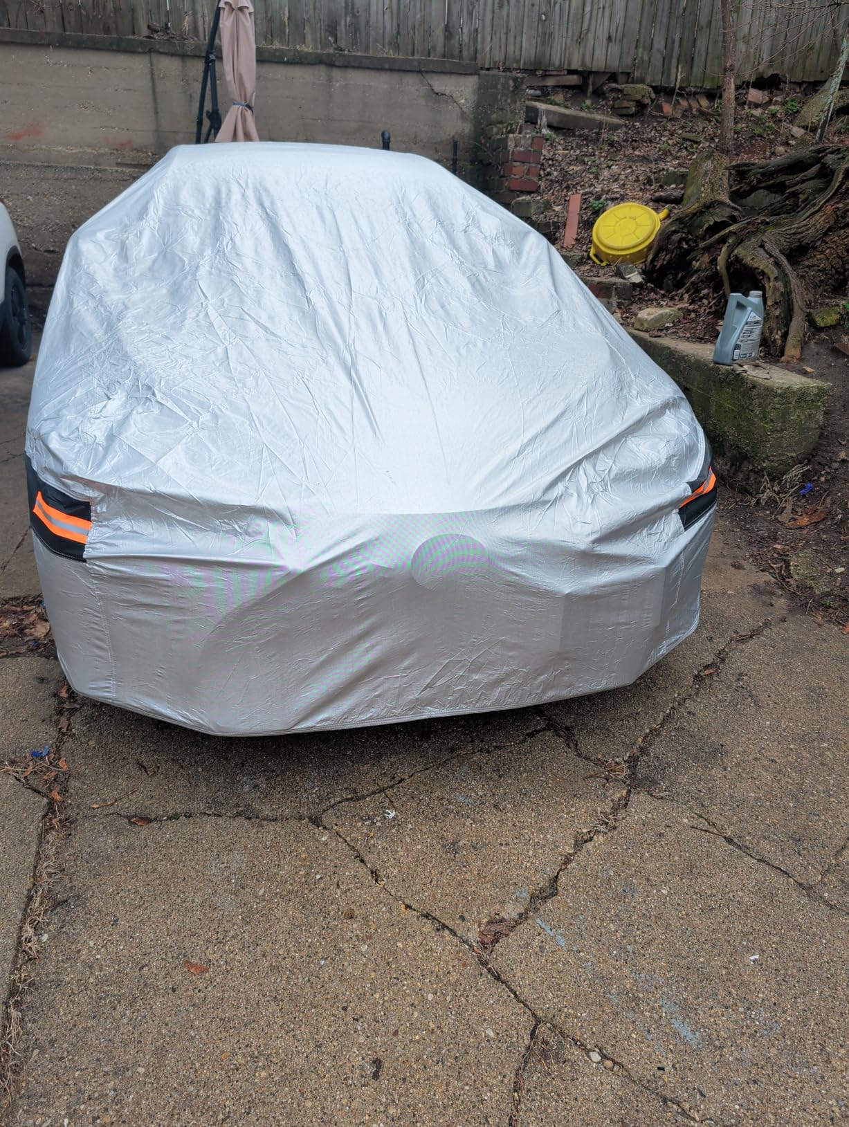 10 Layers Car Cover Waterproof All Weather for SUV,100% Waterproof Outdoor Car Covers Rain Snow UV Dust Protection. Custom Fit for BMW X3, Audi Q5, Nissan Rogue, Chevy Equinox,etc customer photo 2