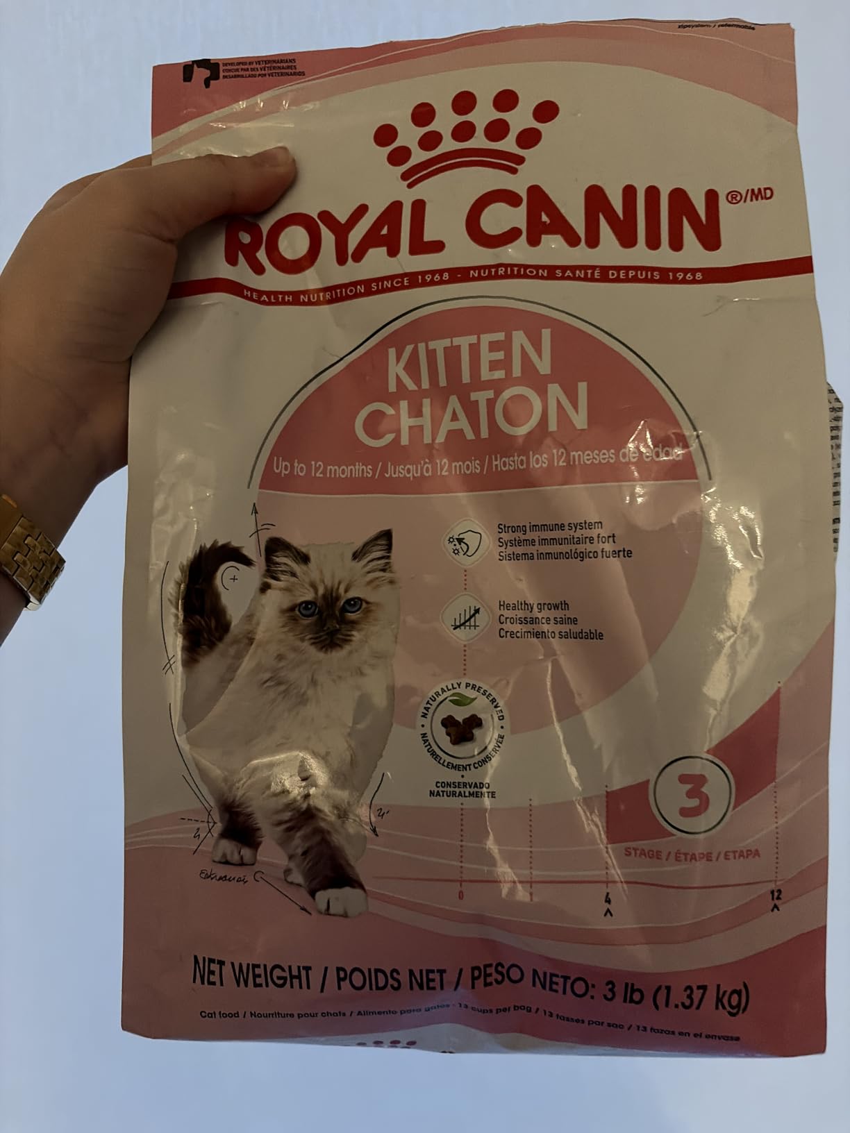 Royal Canin Feline Health Nutrition Kitten Dry Cat Food, 3 lb Bag customer photo 1