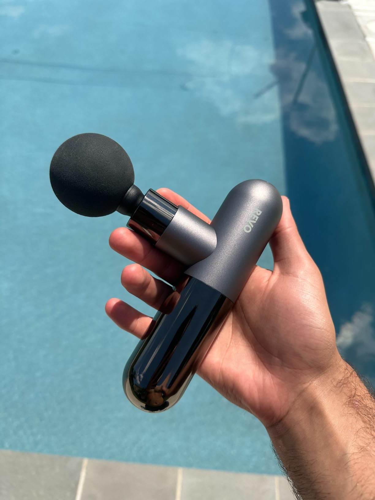 The Pill by REVO - Handheld Deep Tissue Electric Massage Gun with 4 Attachments - Powerful, Sleek, Ergonomic, Lightweight - Compact and Easy to Hold Percussion Muscle Massager customer photo 1