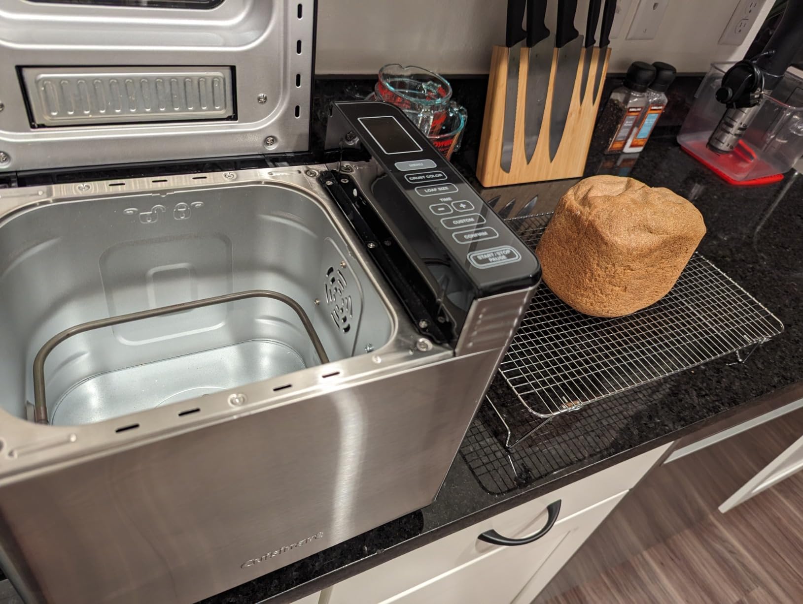 Cuisinart Bread Maker Machine, Stainless Steel Convection Bread Machine with 16 Menu Options, 3 Loaf Sizes Up to 2 Lf., 3 Crust Colors, Includes Measuring Cup, Spoon & Kneading Hook, CBK-210 customer photo 2
