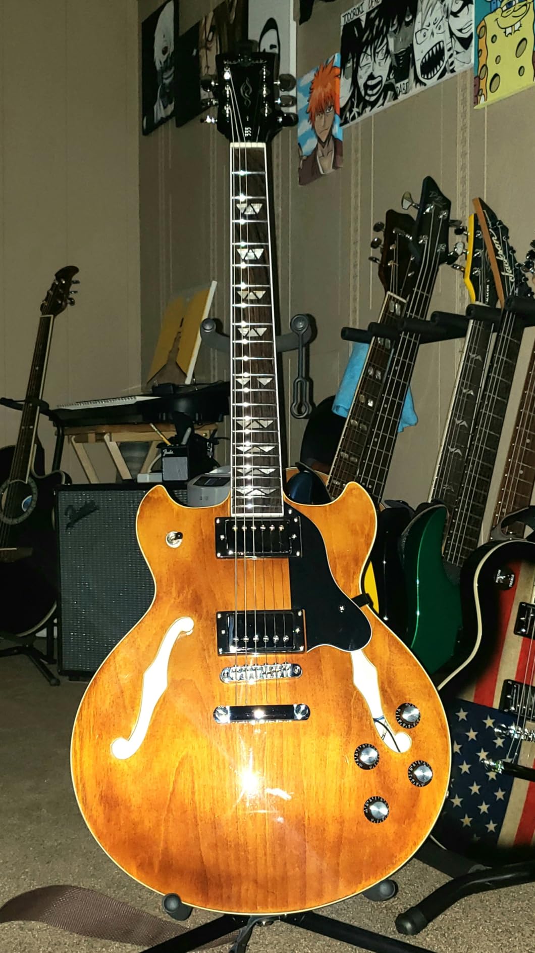 WestCreek 333 Electric Guitar - Semi Hollow Body Jazz Electric Guitar, Humbucker Pickups, Rosewood Fretboard, Full Size customer photo 2