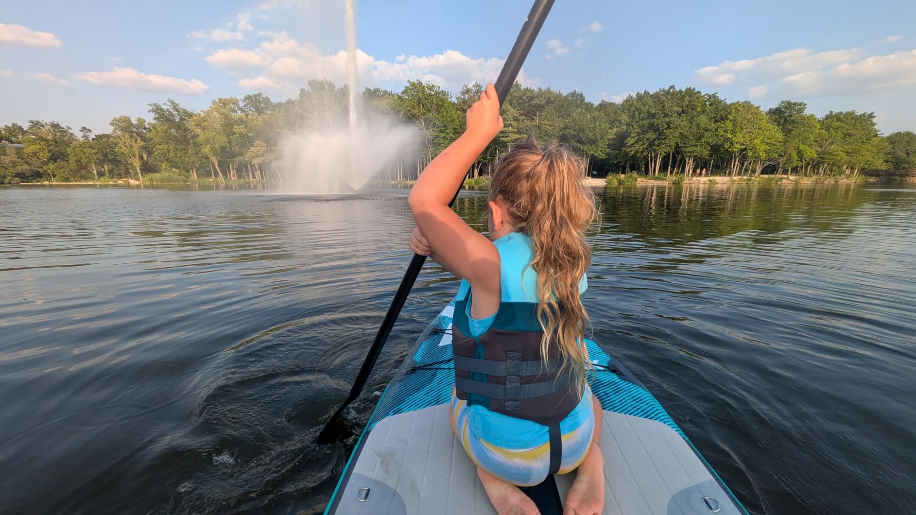 Flypark 10'8/11'x35 Fishing and Family Stable Inflatable Paddle Boards, Extra Wide SUP Paddleboard Inflatable, 430lb/3 People, Stand Up Paddle Board for Adults, Camera Mount, Shoulder Strap, Rod Holder customer photo 2
