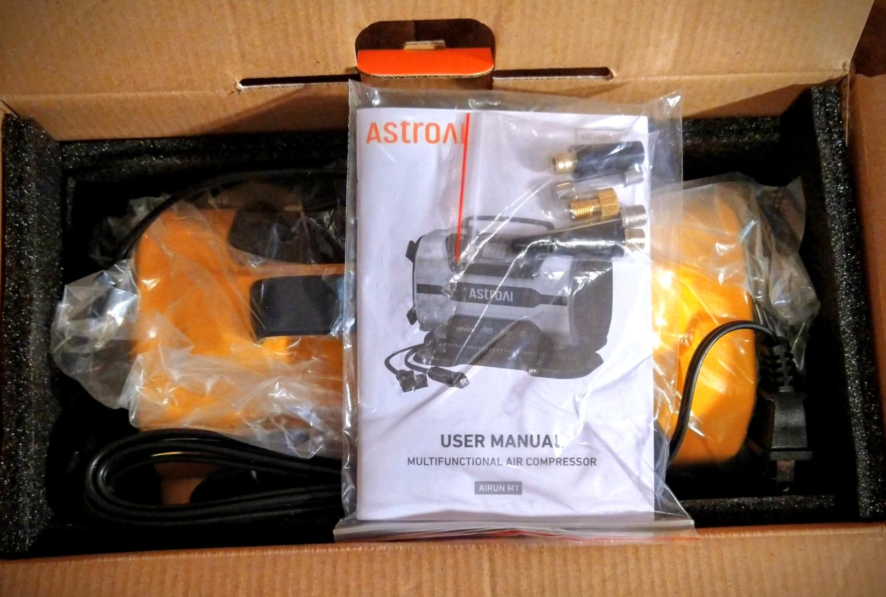 AstroAI Tire Inflator Portable Air Compressor Pump 150PSI 12V DC/110V AC with Dual Metal Motors & LED Light, Two Modes for Car, Bicycle Tires and Air Mattresses customer photo 1