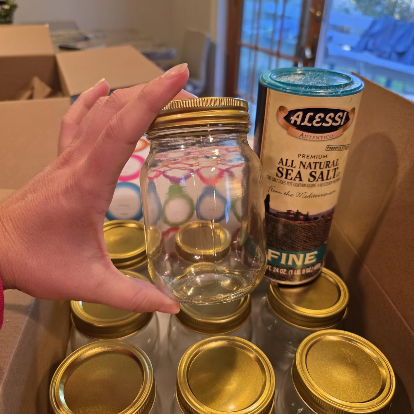Glass Mason Jars 16 oz with Airtight Lids and Bands - 15 Pack Regular Mouth Pint Canning Jars for Pickling, Meal Prep, Overnight Oats, Dry Food & DIY Crafts - Includes 24 Stickers & Brush customer photo 2