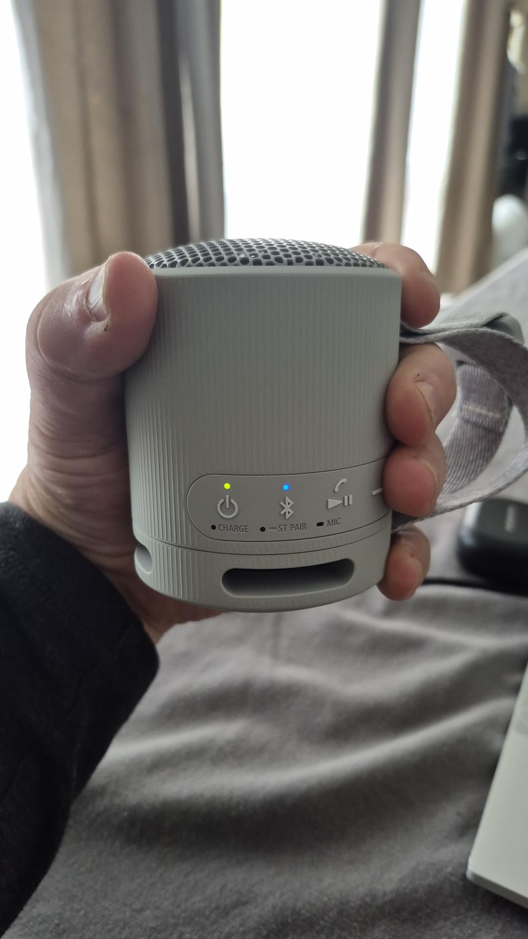 Sony SRS-XB100 Wireless Bluetooth Portable Lightweight Super-Compact Travel Speaker, Durable IP67 Waterproof & Dustproof Shower Speaker, 16 Hour Battery customer photo 1