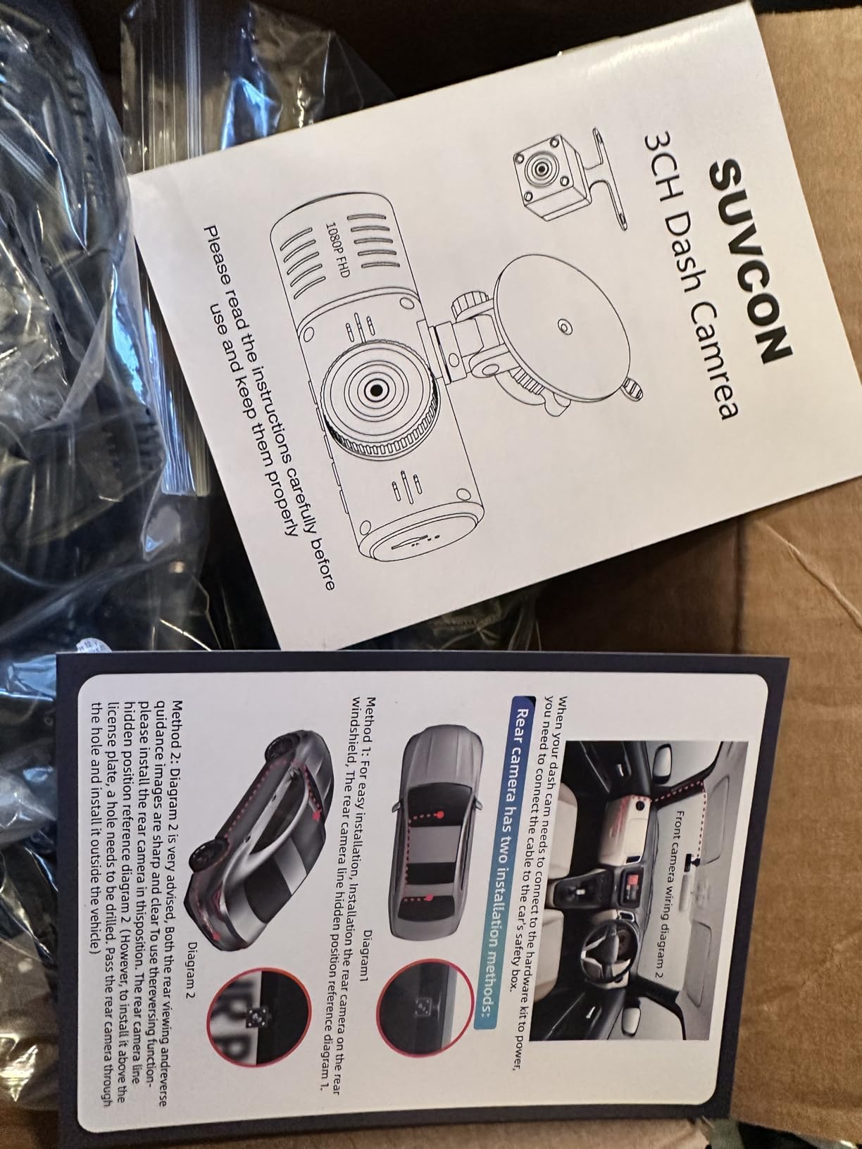 Dash Cam Front and Rear, 1080P Dash Camera for Cars, 3 Channel Car Camera Front Rear and Inside with 32GB Card, Loop Recording, Night Vision, HDR, 24Hr Parking, G-Sensor customer photo 2