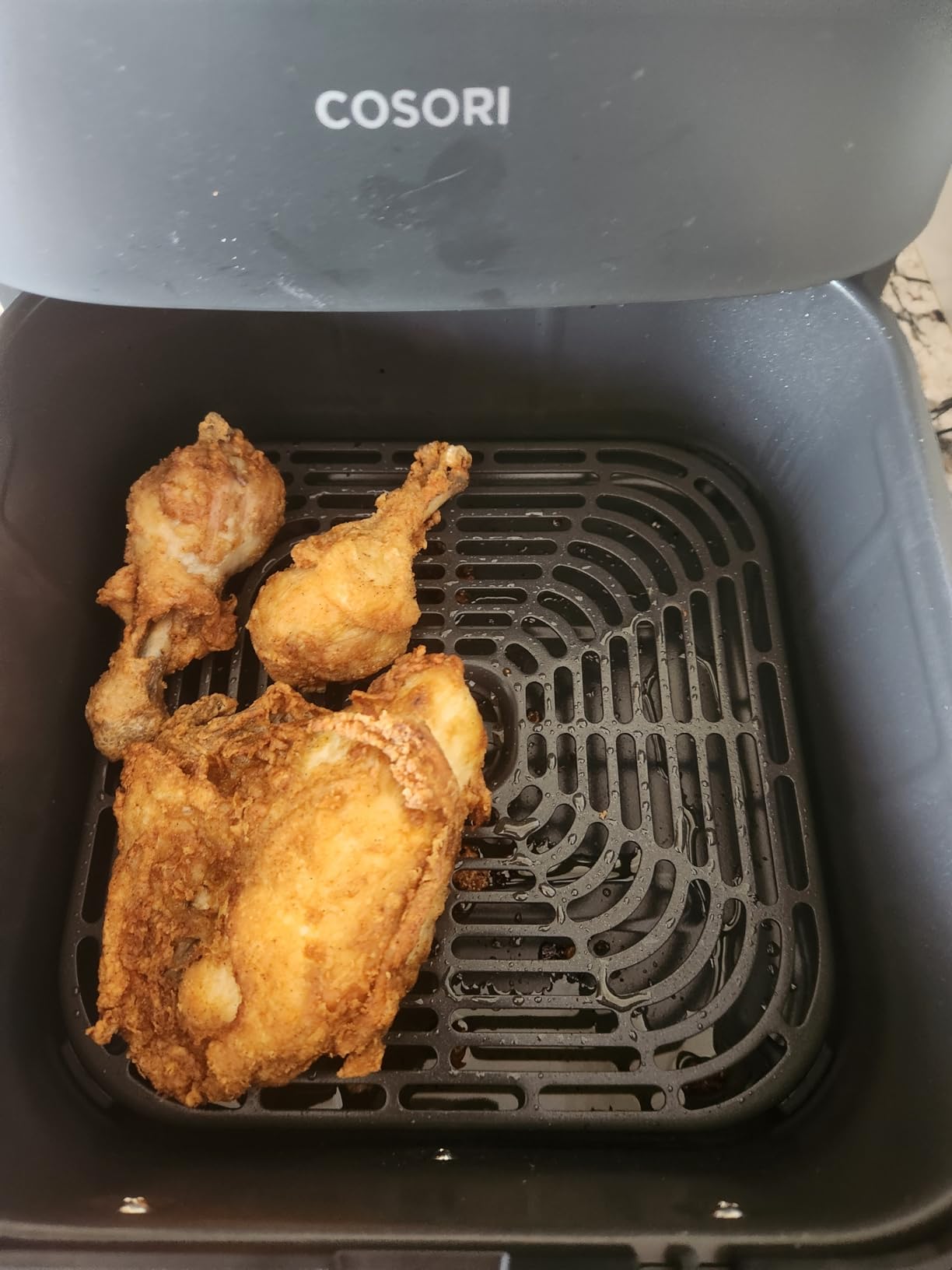 Cosori 9-in-1 TurboBlaze Air Fryer 6 Qt, PFAS-Free Ceramic Coating, 90-450F, Dark Gray customer photo 2