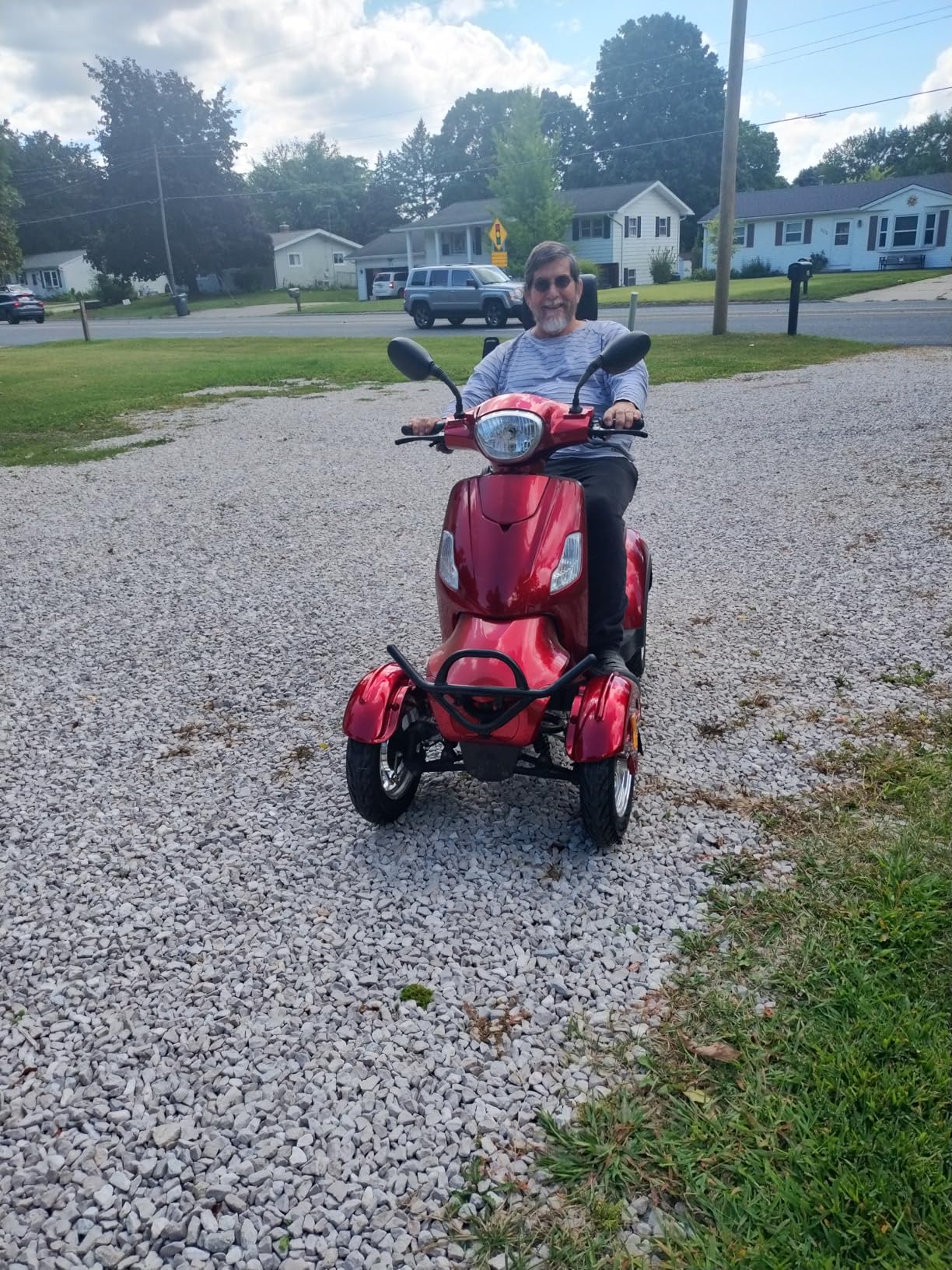 Mobility Scooters for Seniors & Adults 500lbs Capacity - 800W All Terrain Electric Powered Mobility Cart - Heavy Duty Mobility Scooter for Elderly w/Charger Remote Keys (Blue) customer photo 1