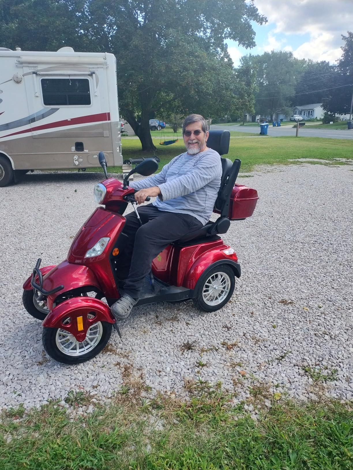 Mobility Scooters for Seniors & Adults 500lbs Capacity - 800W All Terrain Electric Powered Mobility Cart - Heavy Duty Mobility Scooter for Elderly w/Charger Remote Keys (Blue) customer photo 2
