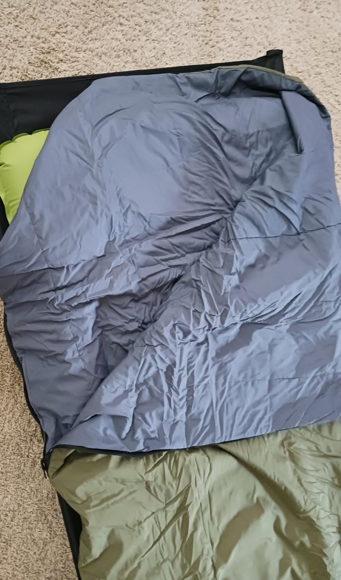 Litume Compact Sleeping Bag 68°F-50°F 1.6lbs, Combinable Lightweight Portable Packable sleep sacks for Adults for Backpacking, Camping, Hiking, Travel, Family, with Stuff Sack, 3 seasons, Velvet lined customer photo 1