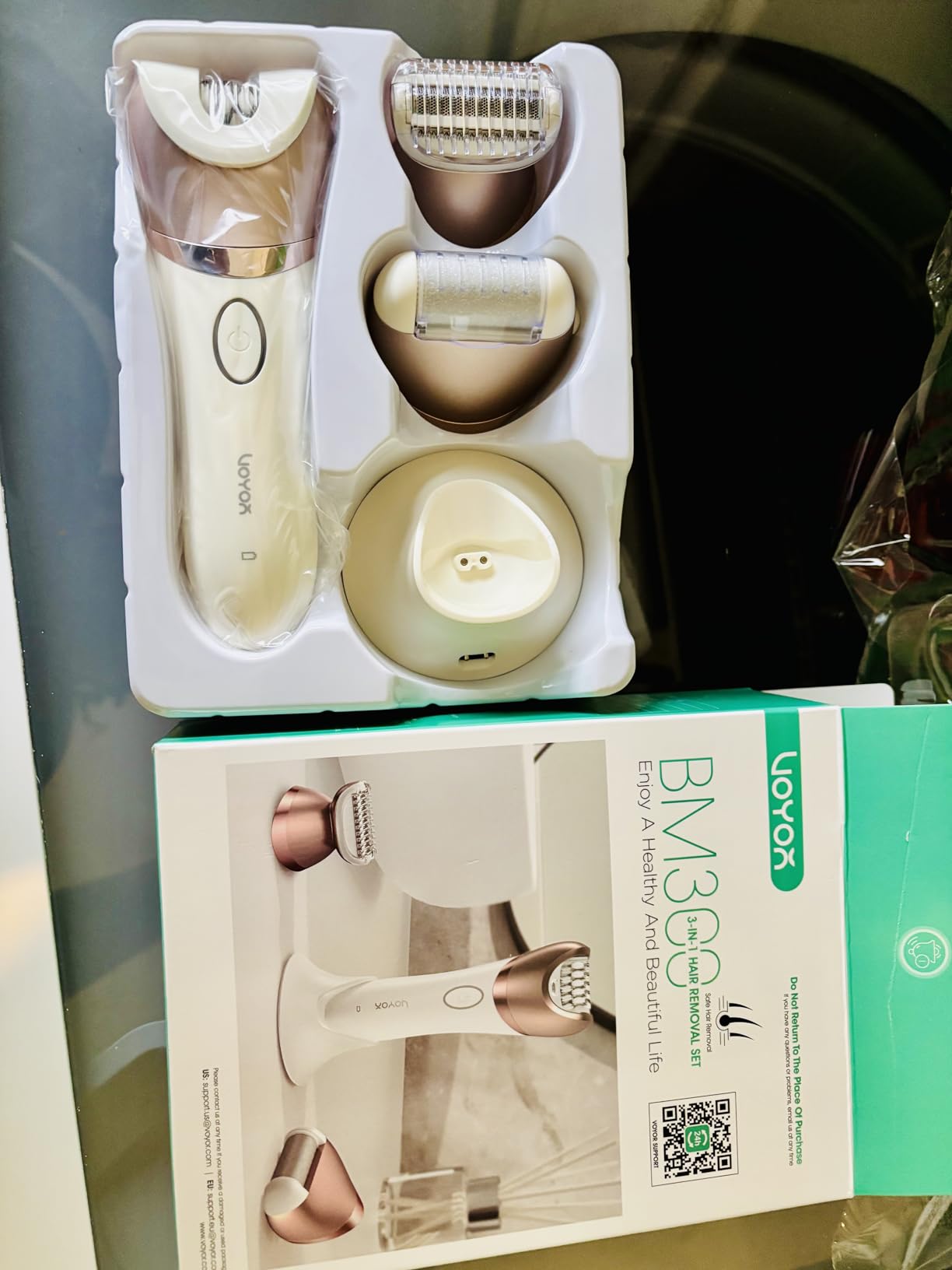 VOYOR Epilator for Women, 3 in 1 Epilator Hair Removal for Women, Epilators Hair Remover for Leg Arm with 30 Tweezers, Rechargeable & Cordless Electric Lady Shaver & Trimmer BM300 customer photo 2