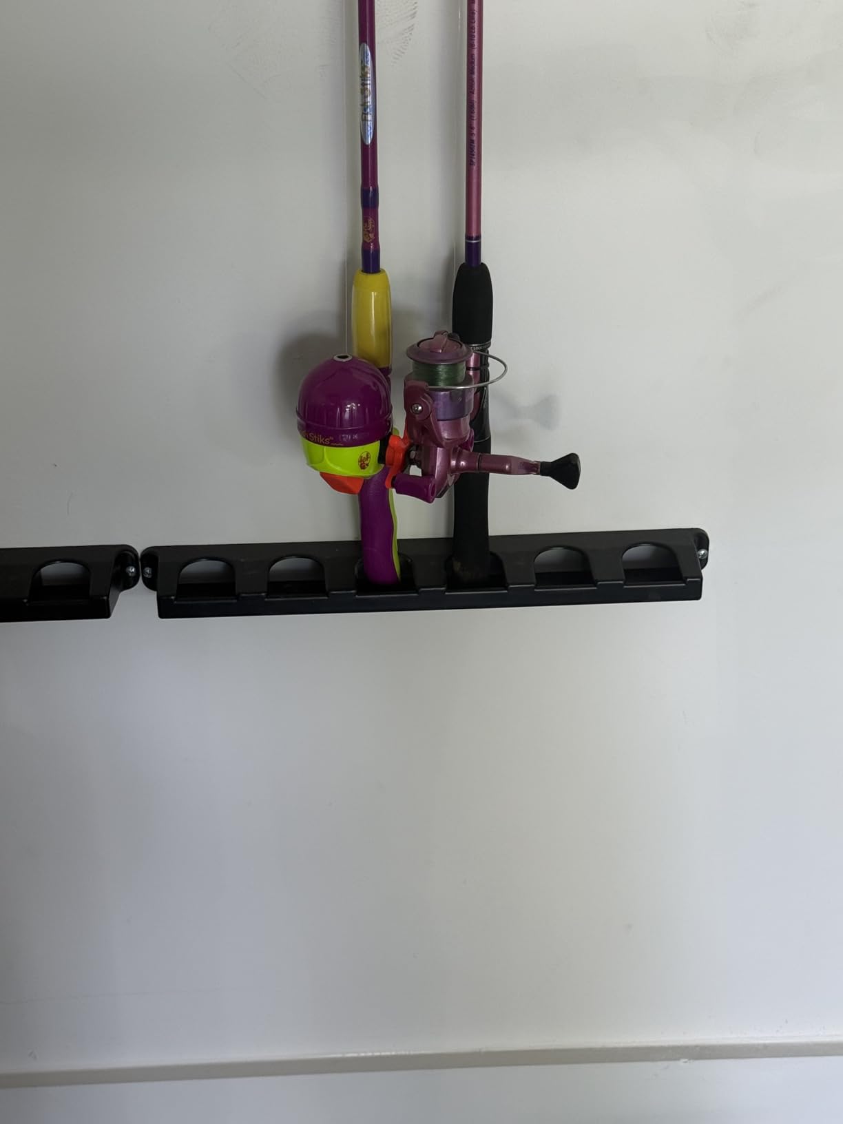2 Set Vertical Fishing Rod Holders for Garage, Wall Mounted Fishing Pole Holders, Fishing Rod Rack for Storage 12 Rods customer photo 2