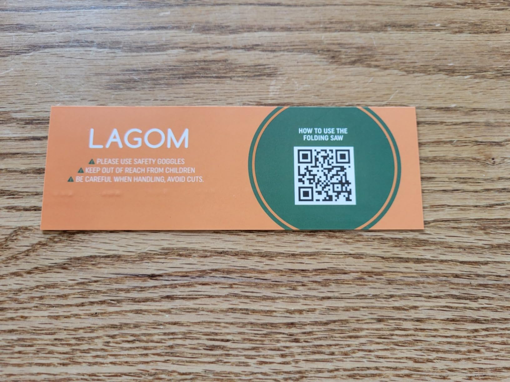 LAGOM Folding Camp Saw for Cutting Branches, 11.4