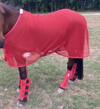 Country Pride Lightweight Fly Sheet Scrim, Breathable Mesh Fly Protection, Double Surcingle Open Front, Bias Surcingle and Tail Cord, Indoor and Trailer Use customer photo 1
