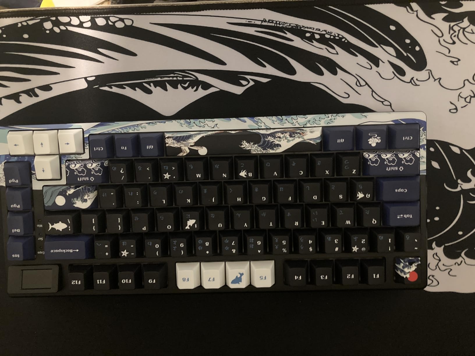 Womier SK80 75% Keyboard with Color Multimedia Display Mechanical Gaming Keyboard Creamy Sound, Wired Hot Swappable Gasket Mount RGB Custom Key Board, Pre-lubed Stabilizer for Mac/Win, Black Kanagawa customer photo 2