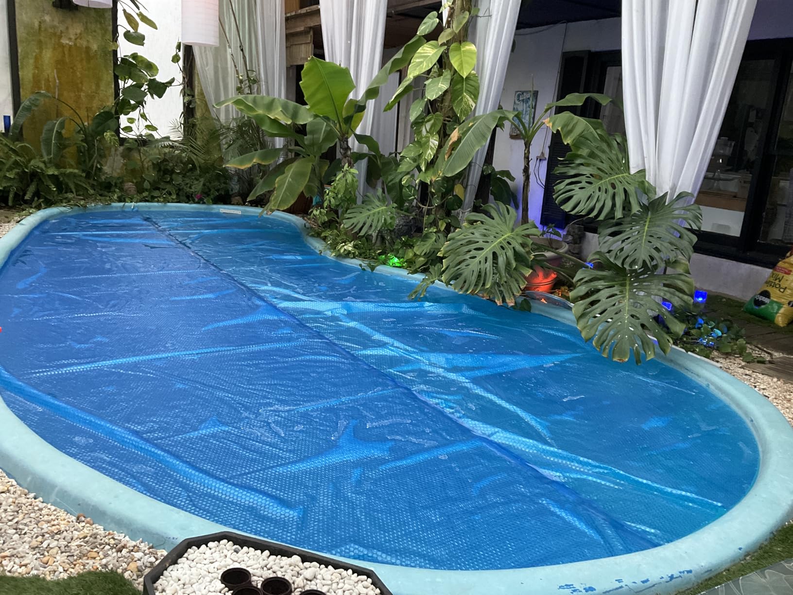 In The Swim 12' x 20' Standard Blue Rectangle Solar Pool Cover 8 Mil for Solar Heating Above Ground Pools and Inground Pools customer photo 1