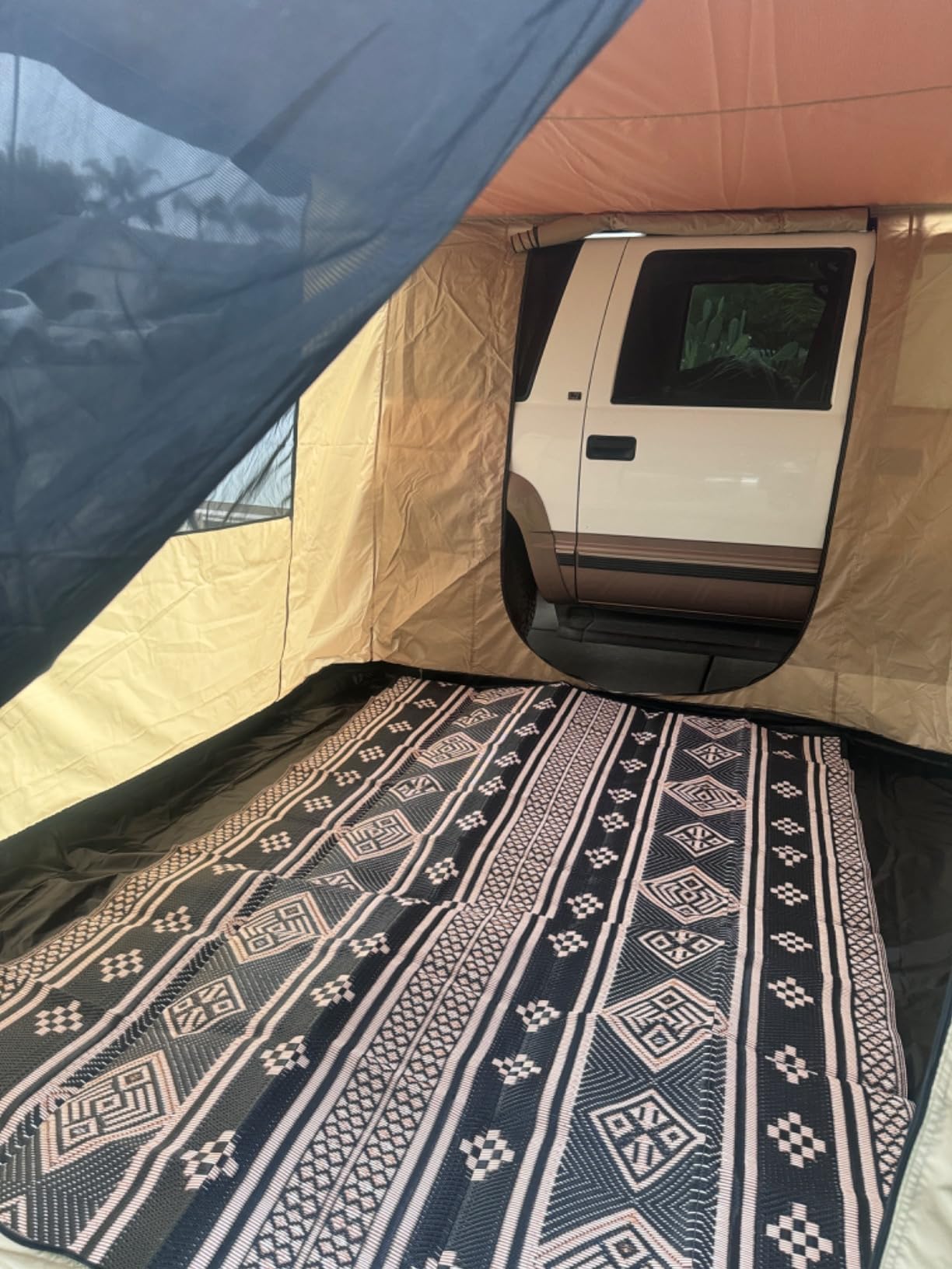 SAMOUT Vehicle Awning Room 6.6' x 8.2' Rip-Stop 420D Oxford Side Awning With PVC Floor, Waterproof & Wind Resistance, Easy Setup Design customer photo 1