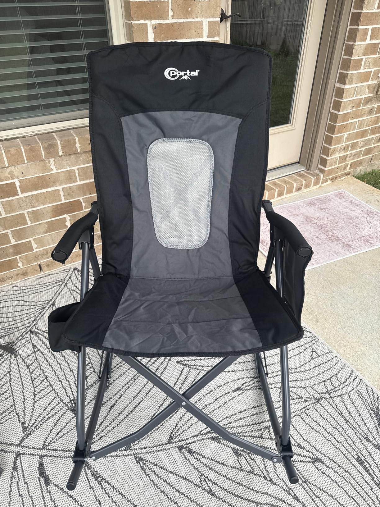 PORTAL Oversized Folding Rocking Camping Chair Portable Outdoor Rocker with High Back Hard Armrests Carry Bag, Supports 400 lbs customer photo 2