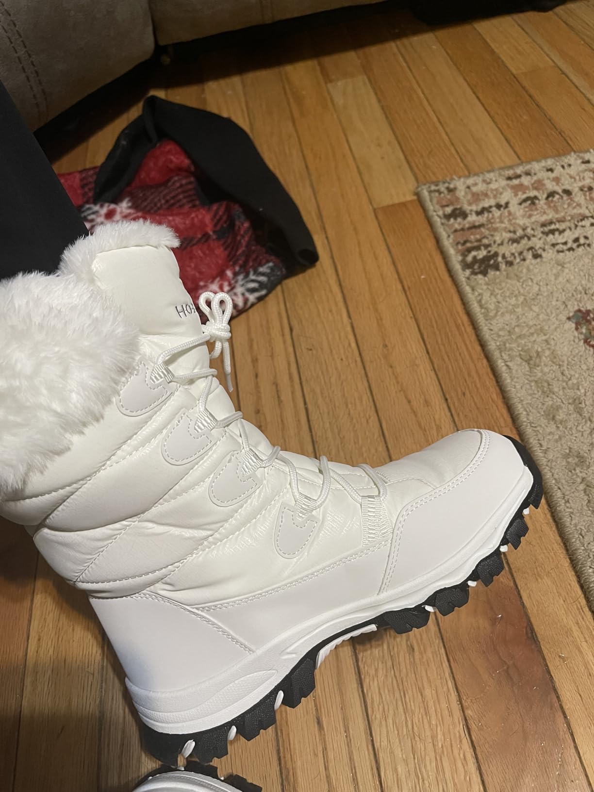 Women's Waterproof Winter Snow Boots Lightweight Warm Faux Fur Lined Mid-Calf Booties customer photo 2