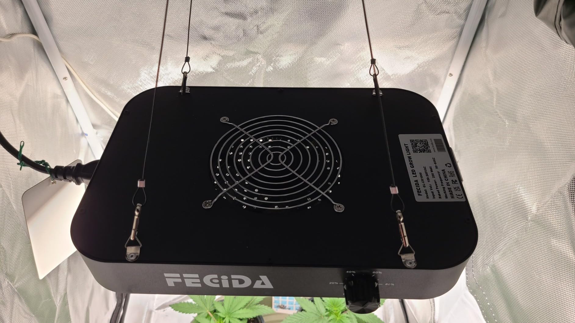 FECiDA 2026 Upgrade Professional LED Grow Light 200 Watts Actual Power, 2x2 ft Grow Gent Light for All Growth Stages, Higher Output, Dimming Function Makes Greater Harvest and Saving Money customer photo 2
