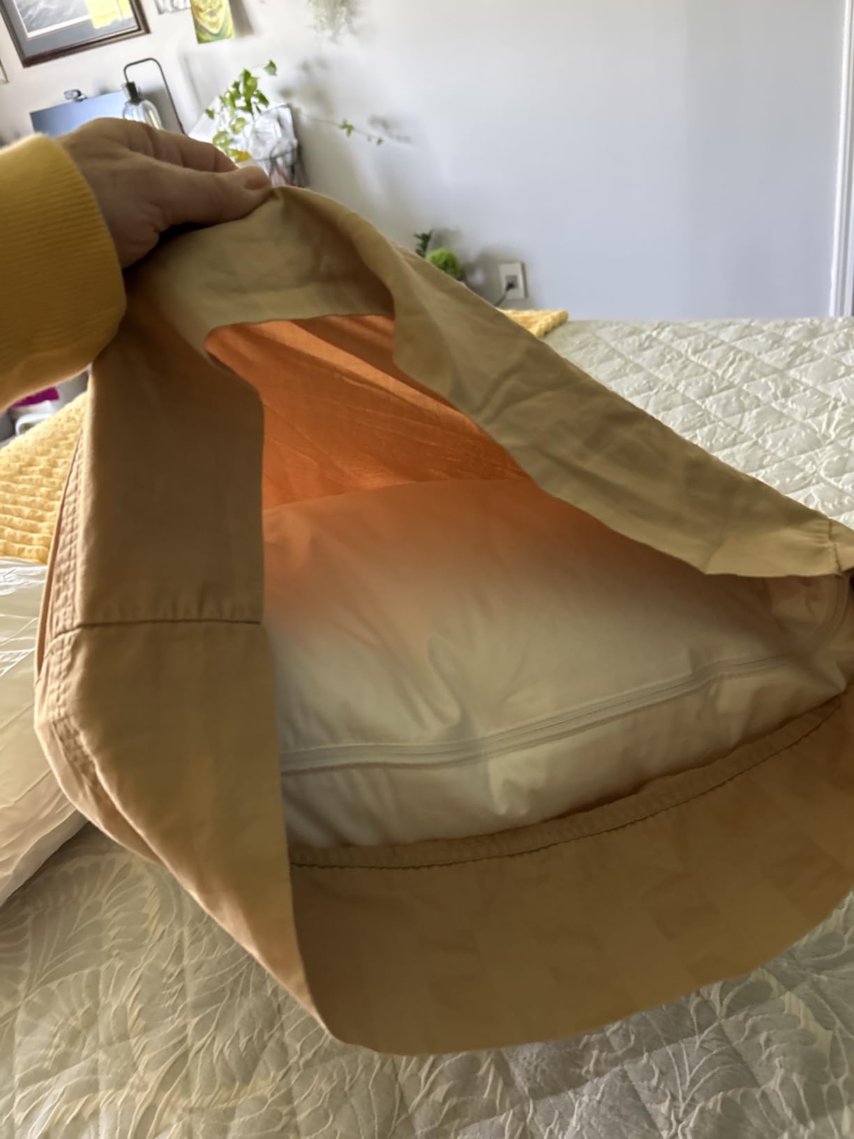 Three Geese Adjustable Layer Goose Feather Pillow, Assemblable Bed Pillow, 100% Soft Cotton Cover, Good for Side and Back Stomach Sleeper, King Size, Packaging Include 1 Pillow. customer photo 1